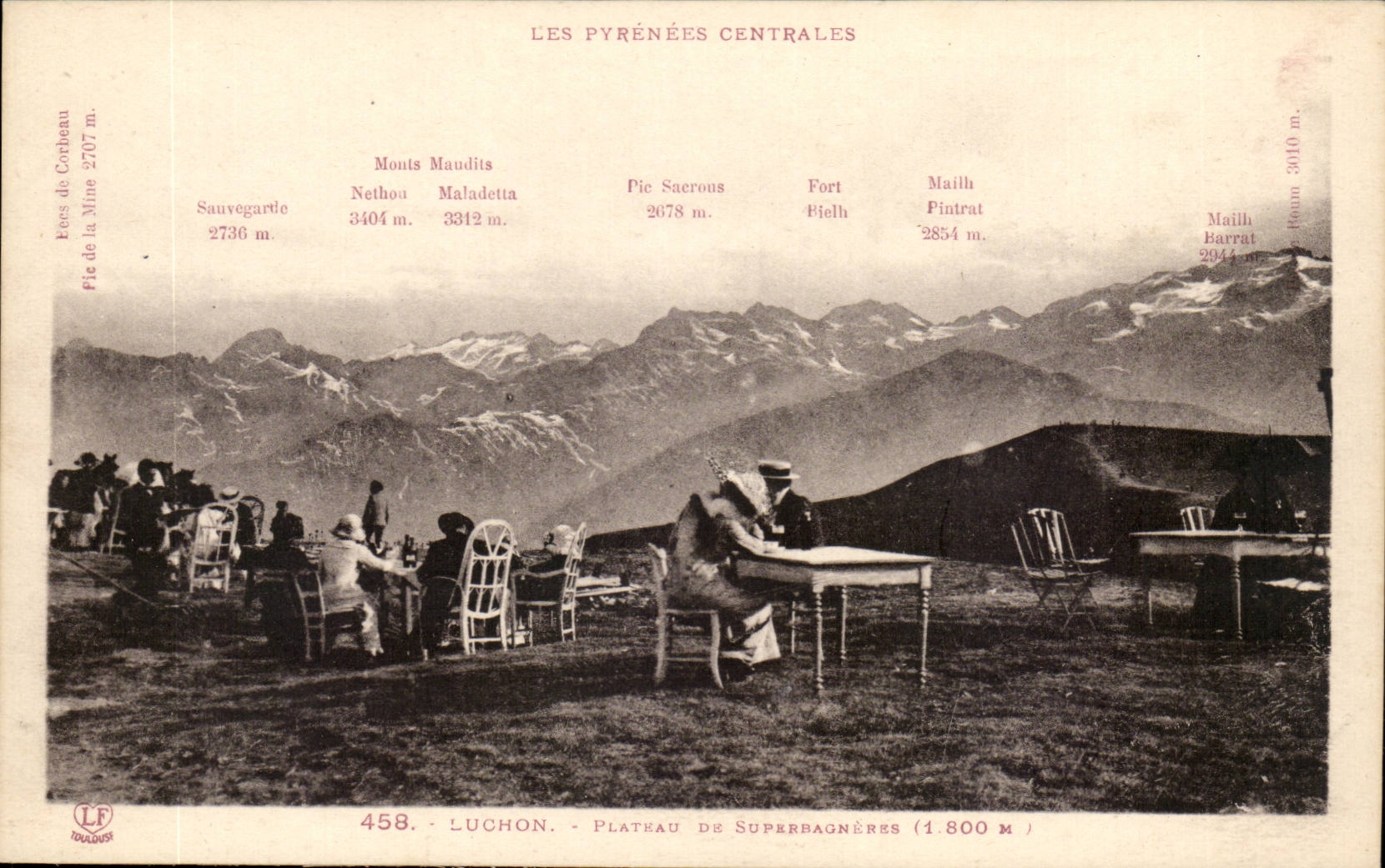 Luchon CPA Plate of Superbagneres (1800m)