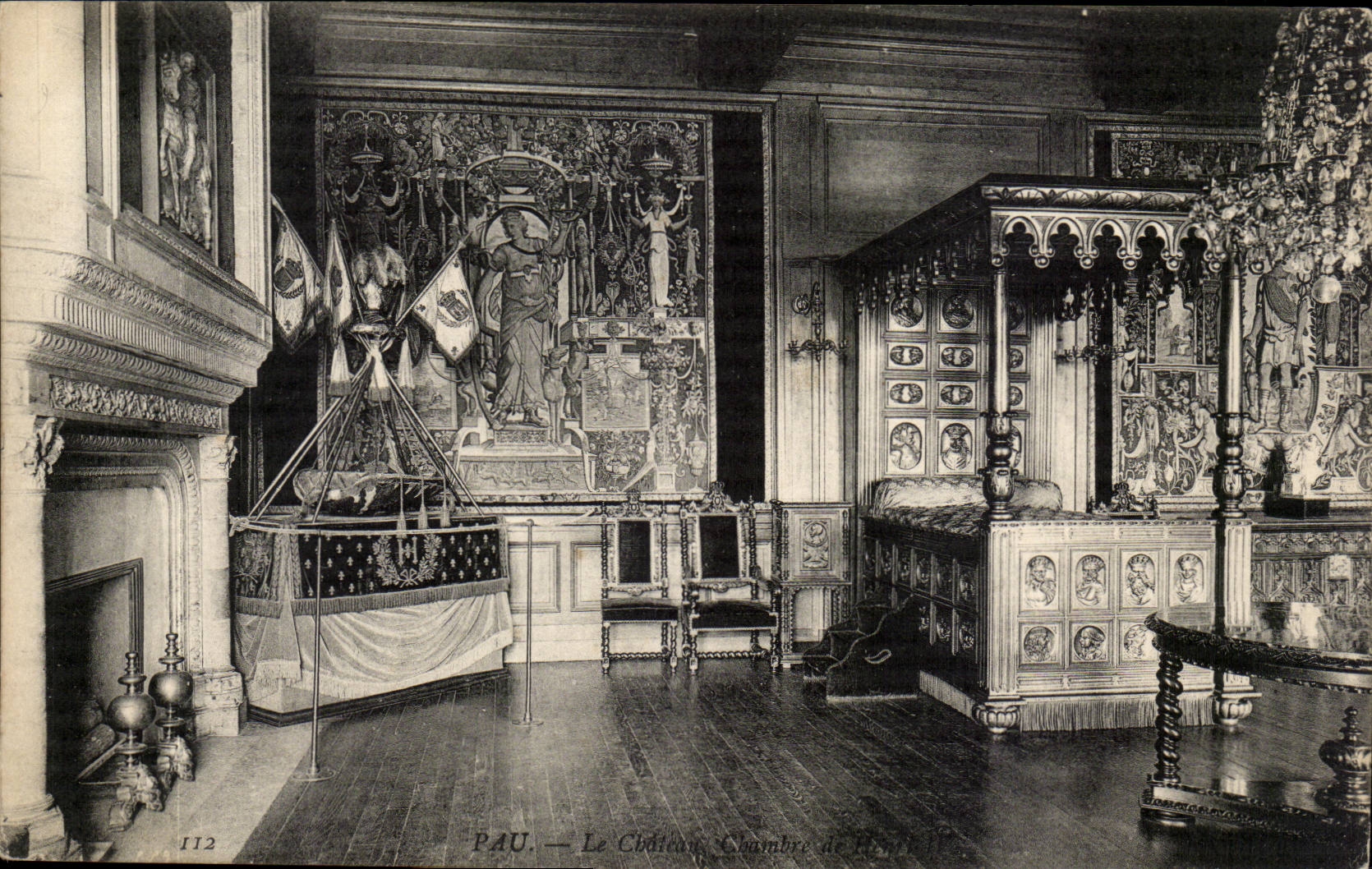 Pau CPA the castle Room of Henri IV
