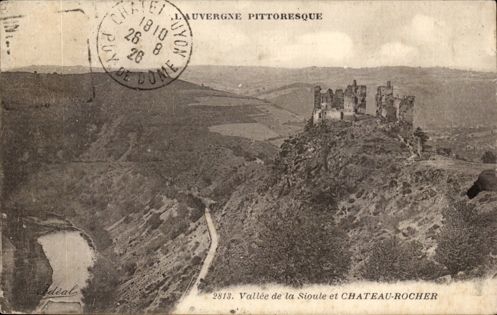 Auvergne CPA Valley of Sioule and Castle Rock