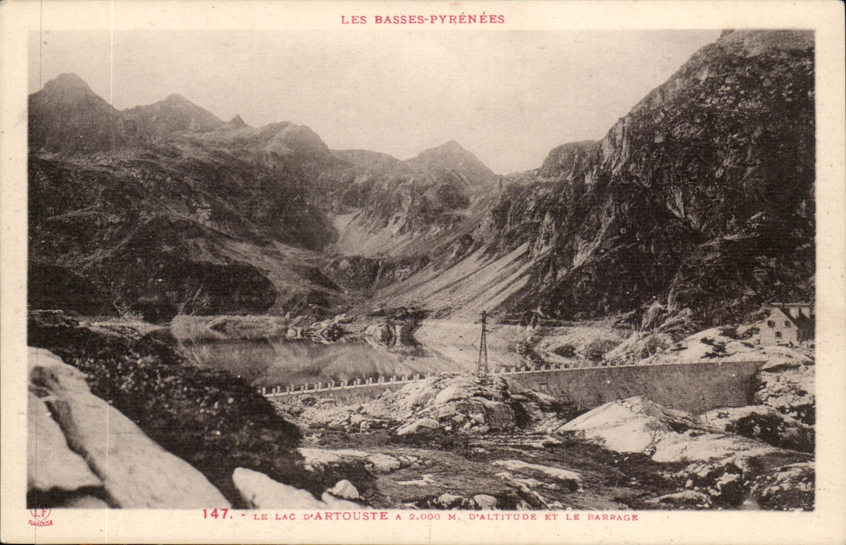 The low Pyrenees CPA the Lake Artouste and stopping