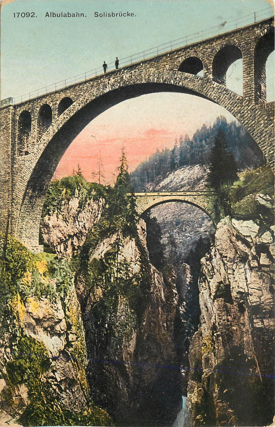 CPA Albulabahn Solisbrucke 