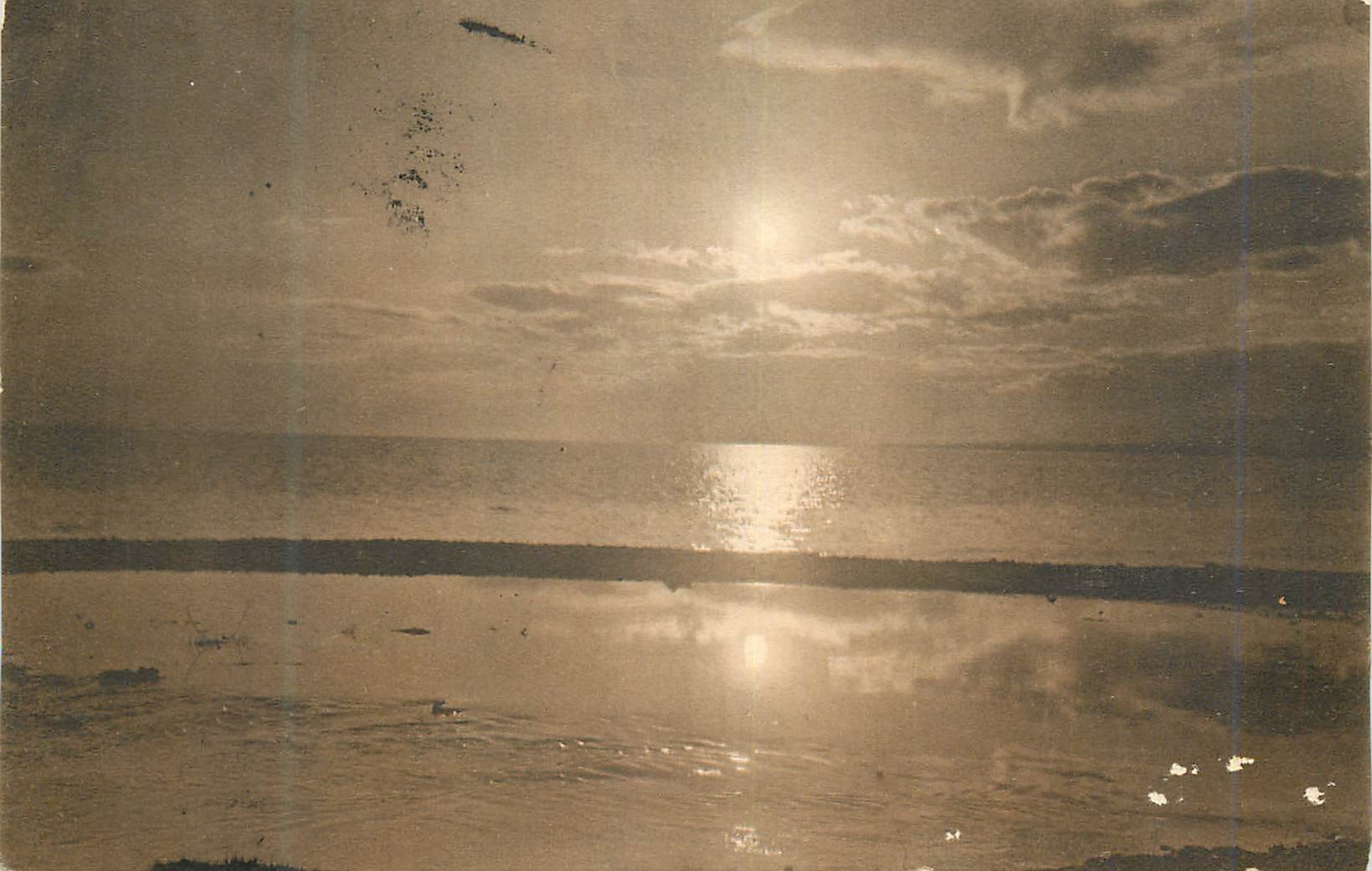 CPA Coucher de soleil Sonnenuntergang 