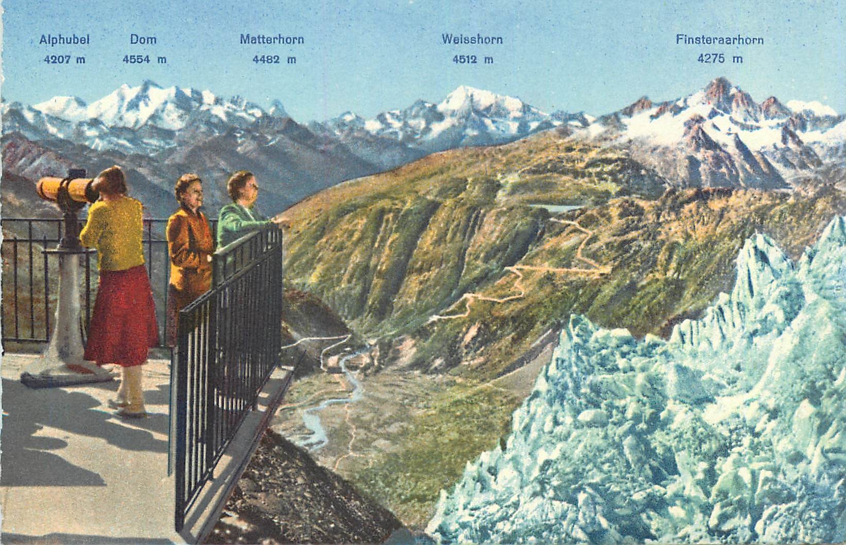 CPA Eisgrotte Rhonegletscher Walliser Alpen 