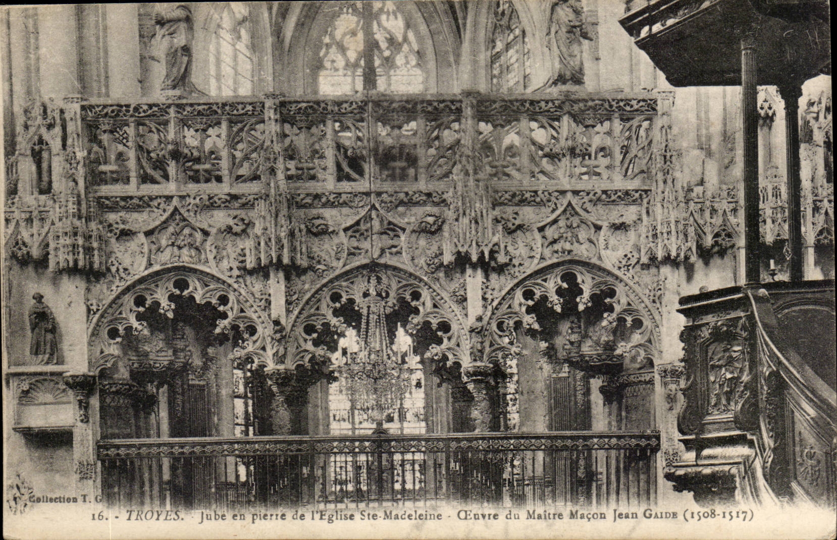 Troyes CPA Jube out of stone of the church co Madeleine Works of the master mason Jean Gaide