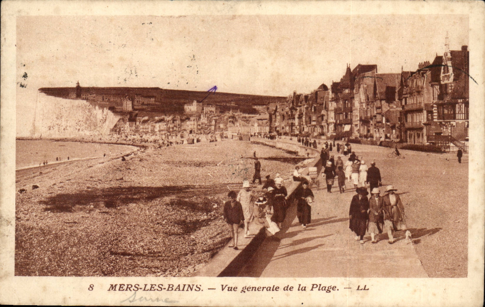 Seas les Bains CPA View of the beach