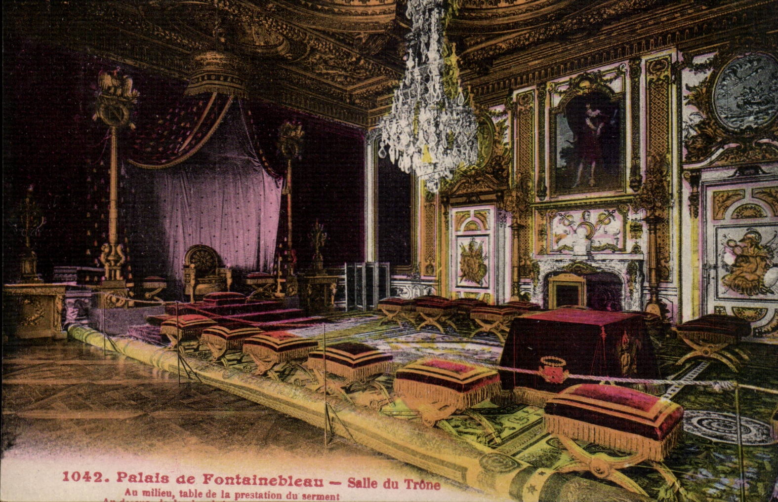 Palate of Fontainebleau CPA Throne room