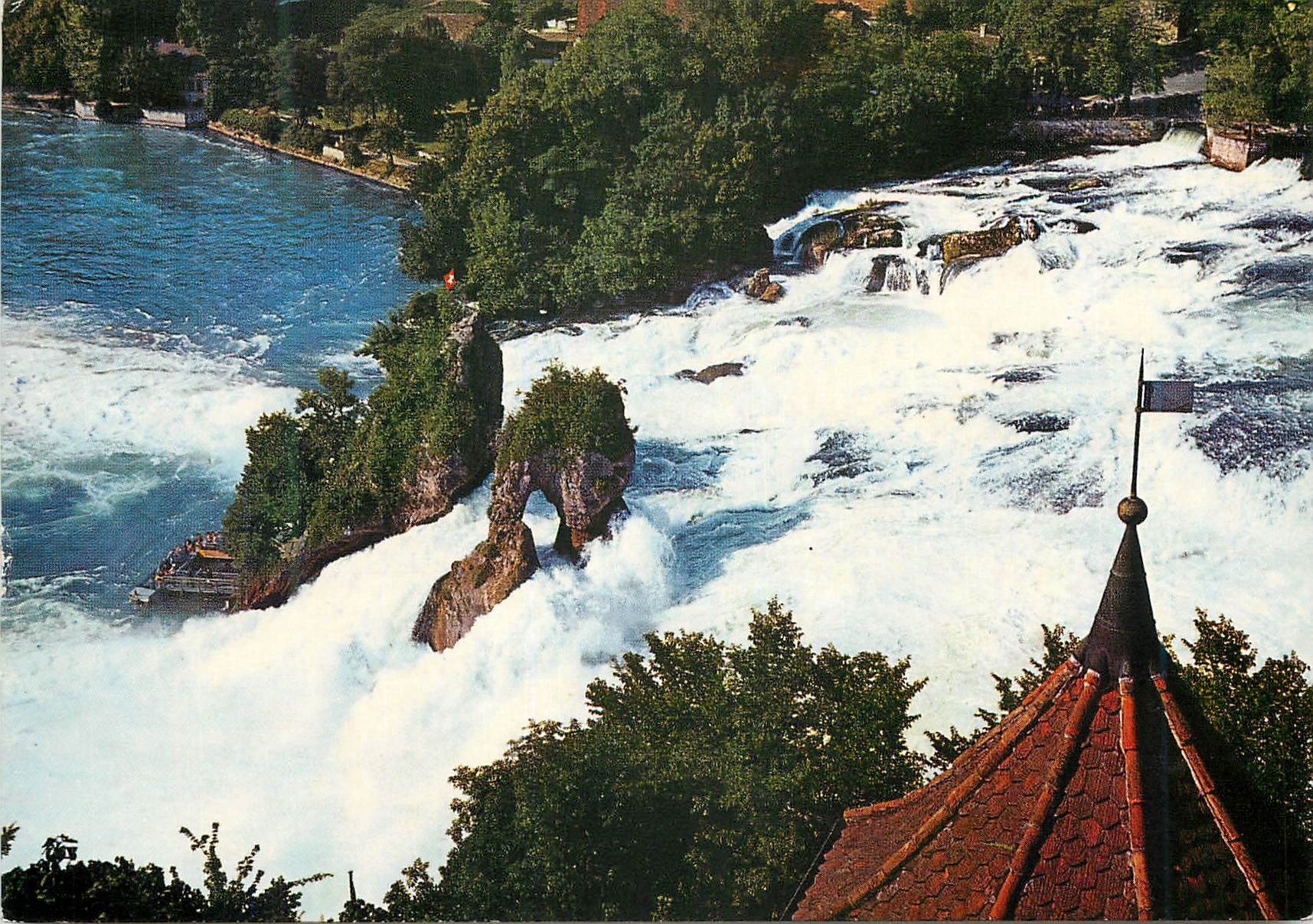 CPM Rheinfall Blick vom Schloss Laufen auf den Rheinfall La chute du Rhin depuis le chateau de Laufen Vedutta  delle cas