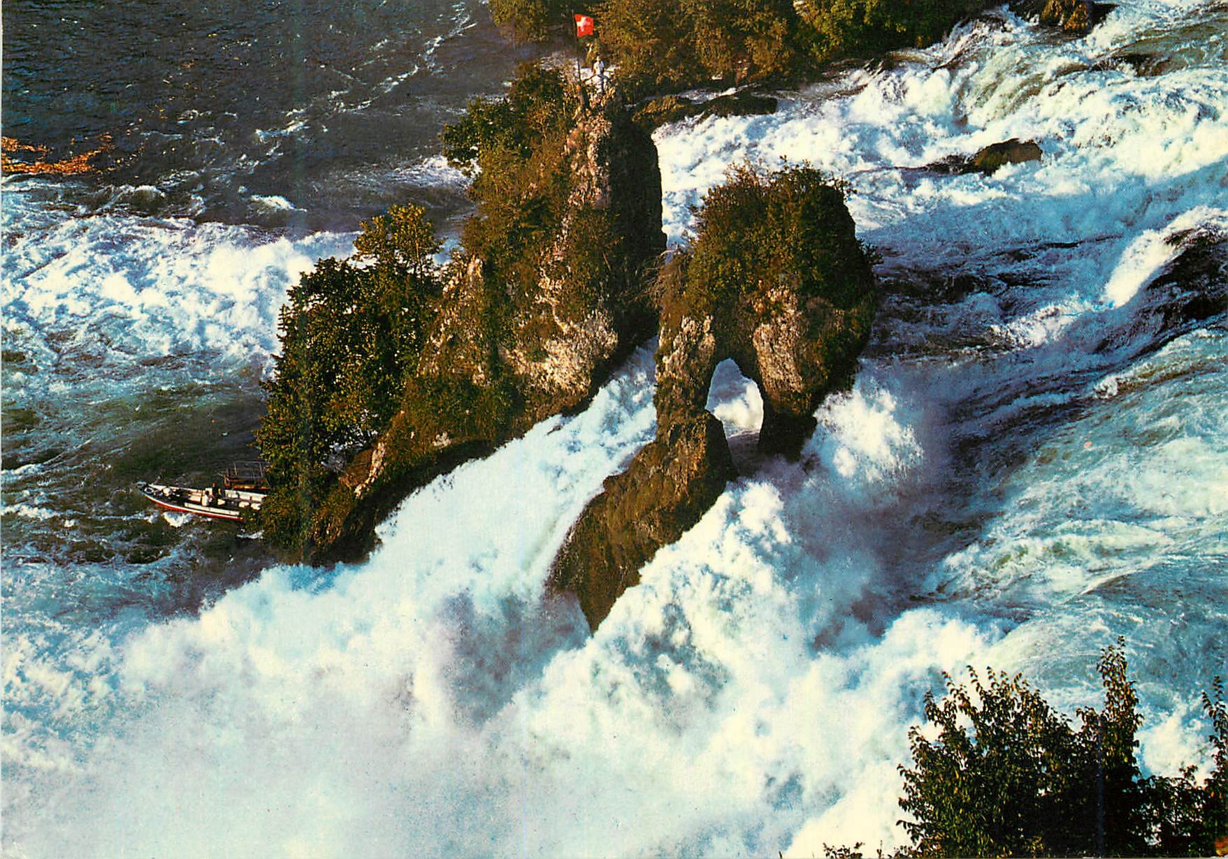 CPM Rheinfall Schweiz Orientierung uber den Rheinfall Totale Breite des Falles Totale Hohe des Falles Maximale Abfleusme