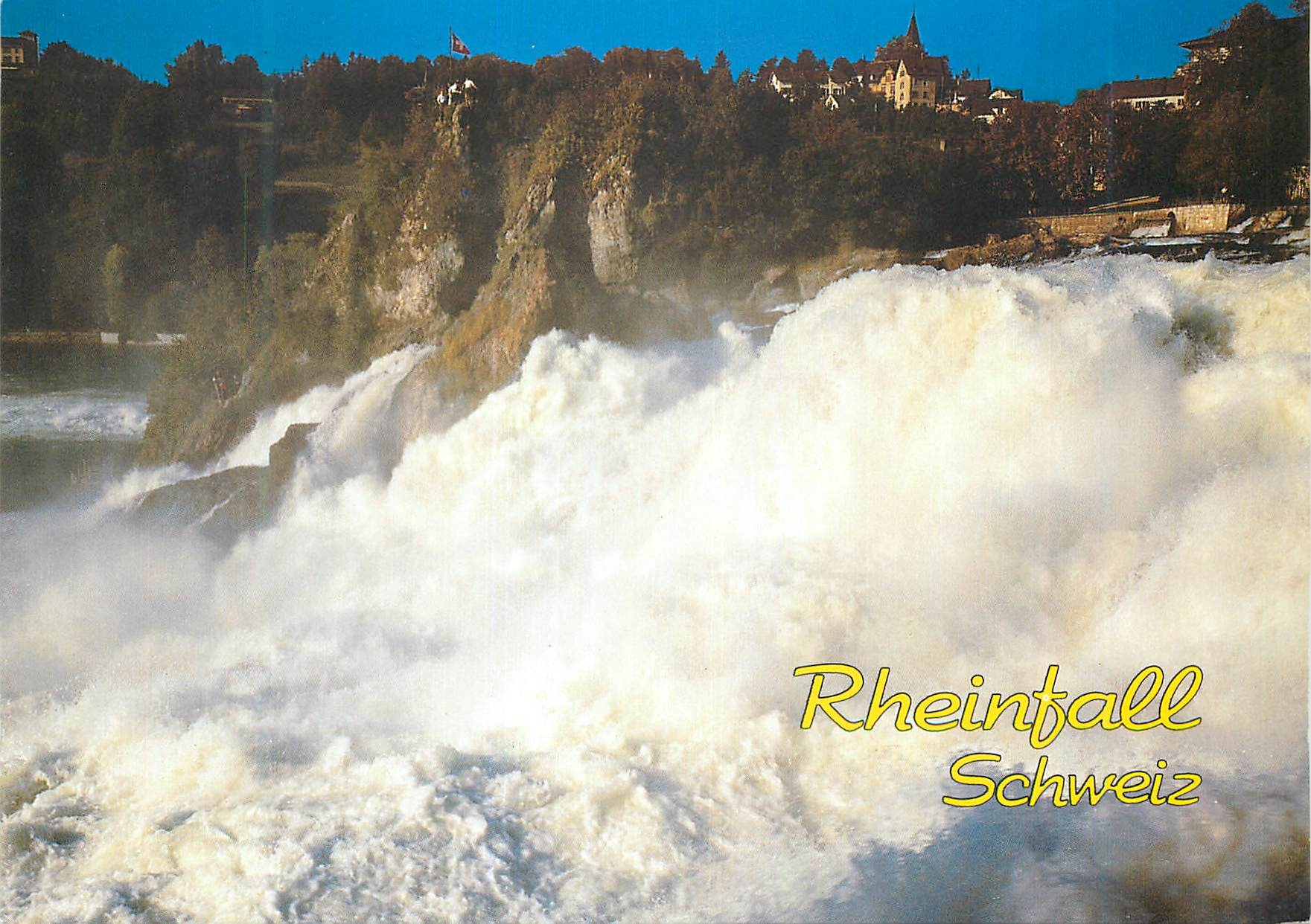 CPM Rheinfall Schweiz Rheinfall Totale Breite Des Falles Totale Hohe des Falles Tiefe des Rheinfallbeckens Mittiere Somm