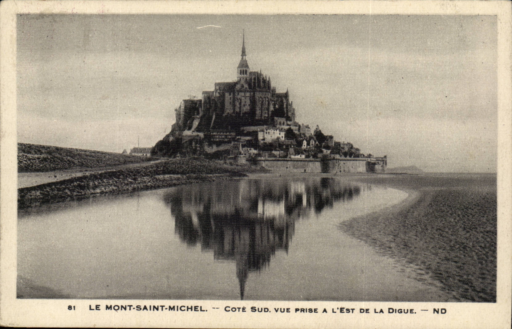 Mont Saint Michel CPA dimensions Southern Seen from in the east of the dam