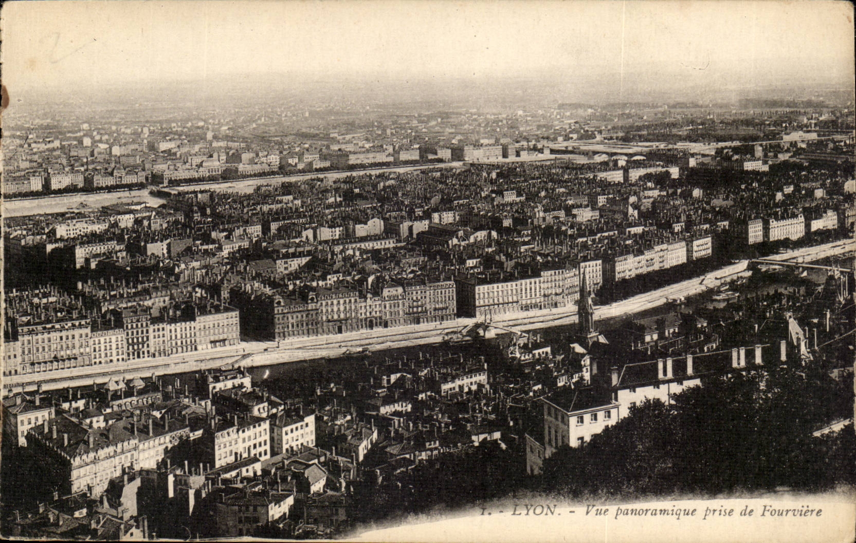 Panoramische Ansicht die Lyon-CPA vertreten von Fourviere
