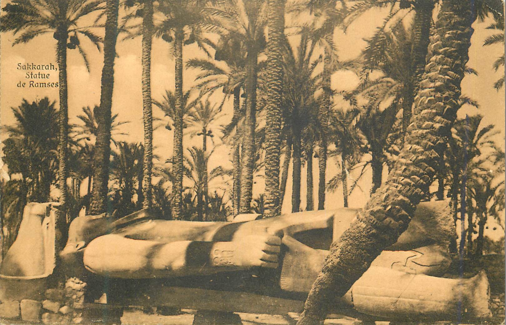 CPA Sakkarah Statue de Ramses