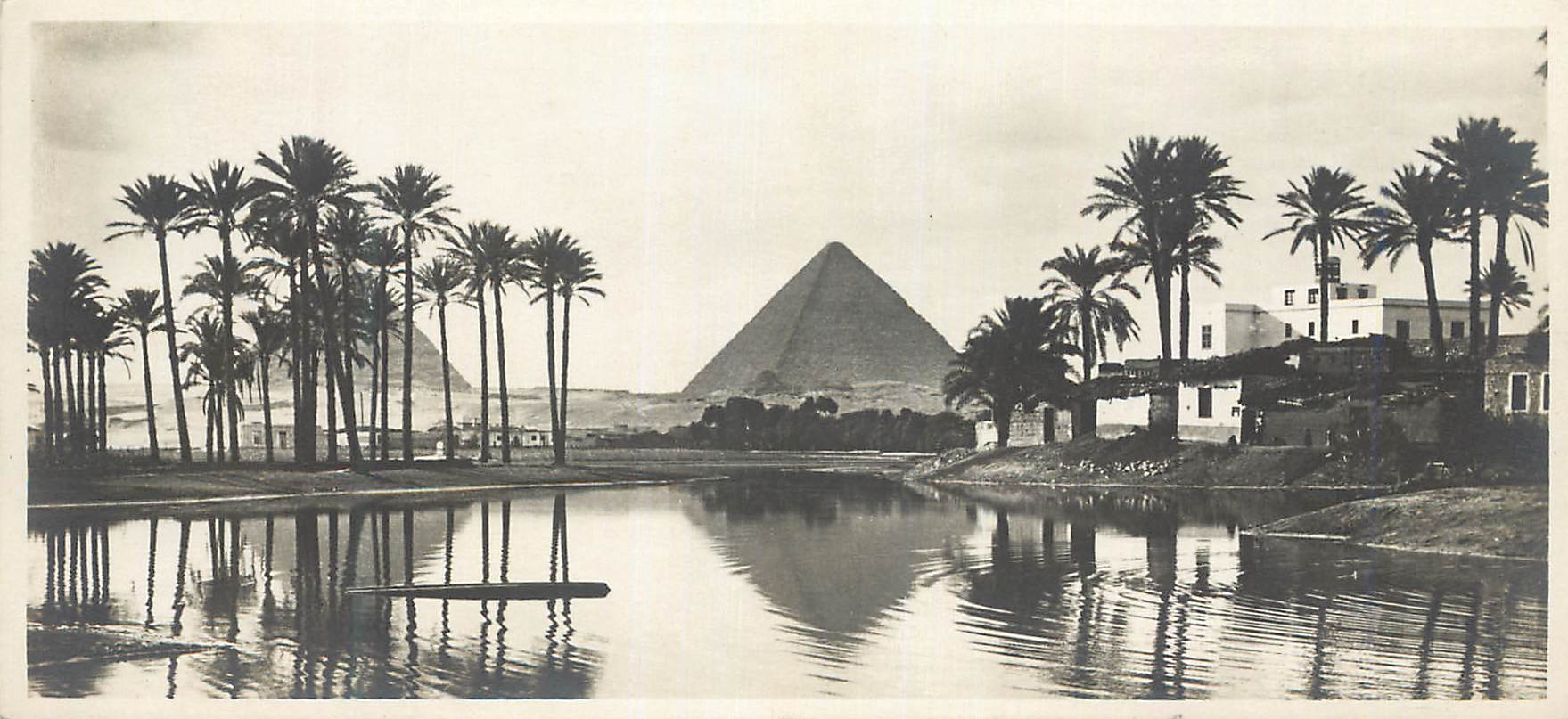 CPA Egypte Paysage pres des Pyramides