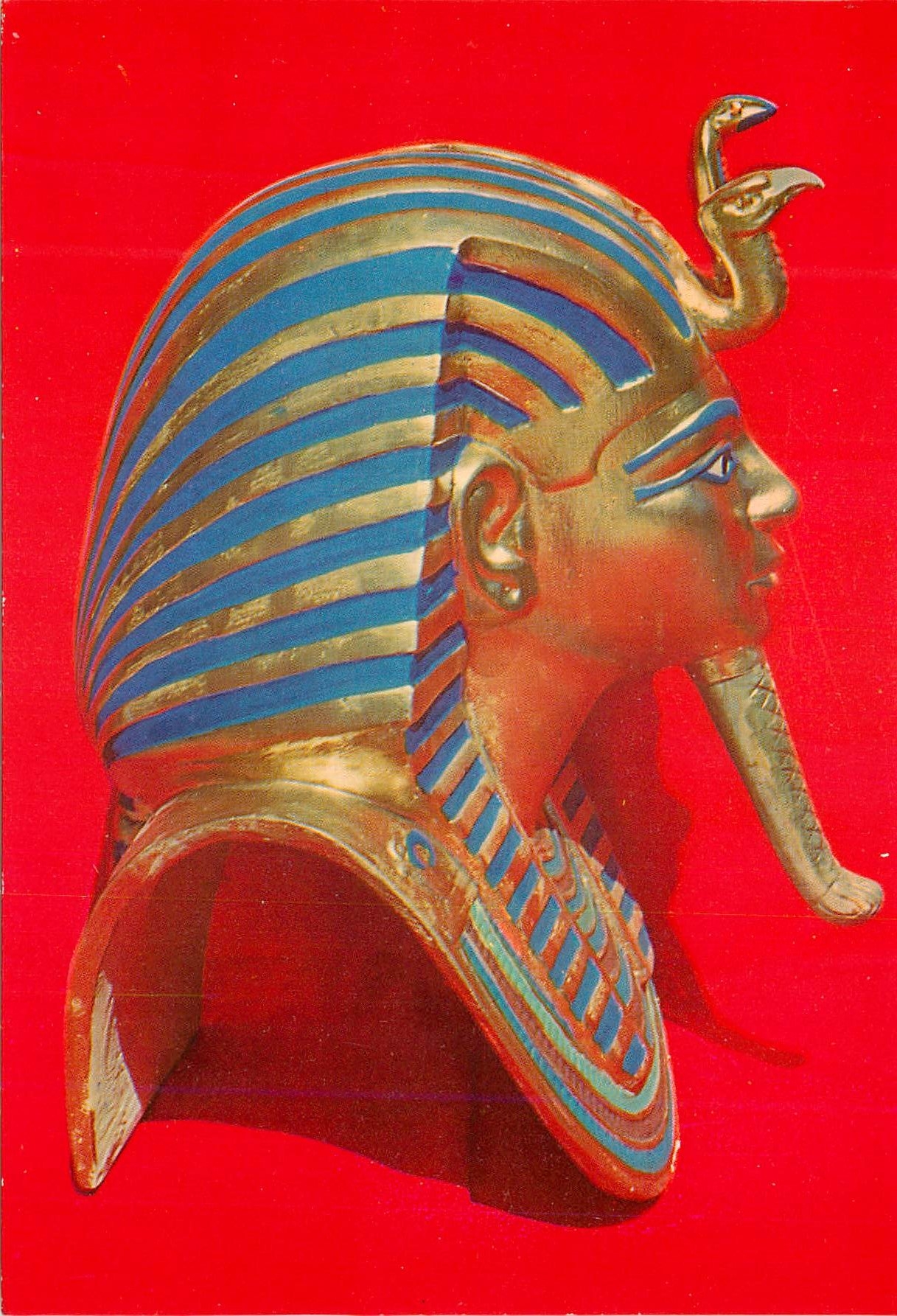CPM Egyptian Museum Cairo Golden Mask of Tut Ankh Amoun found on the Kings mummyfied head
