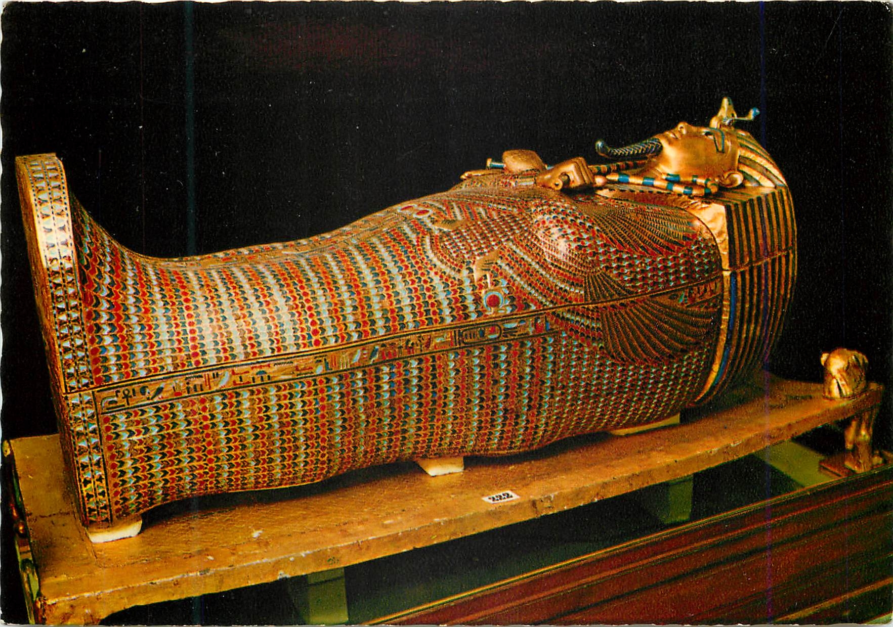 CPM The Egyptian Museum Cairo The second Coffin of Tut Ankh Amun of gold and semi precious stones