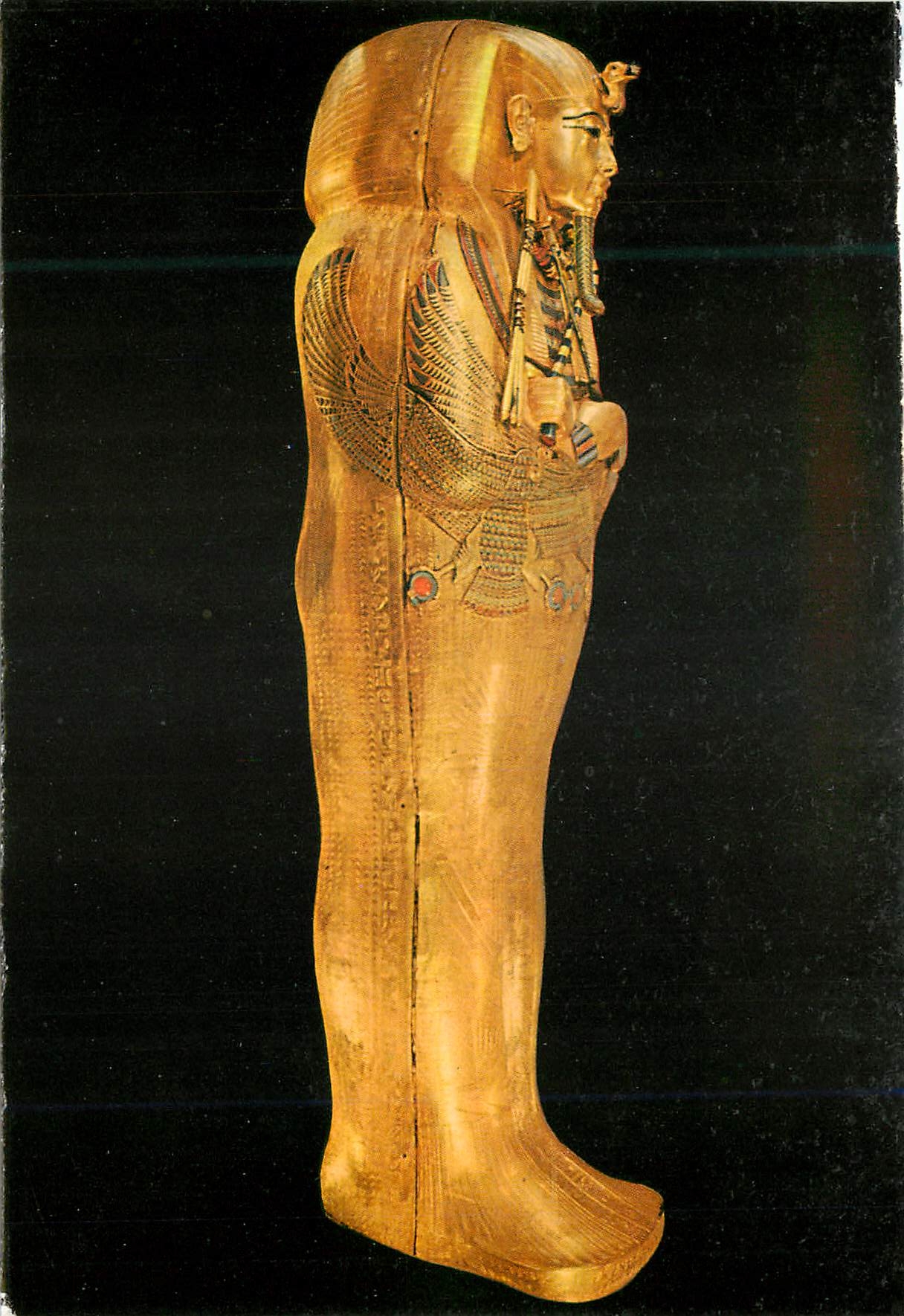CPM Cairo Museum Tutankhamens Treasures Coffin of solid gold in the form Osiris
