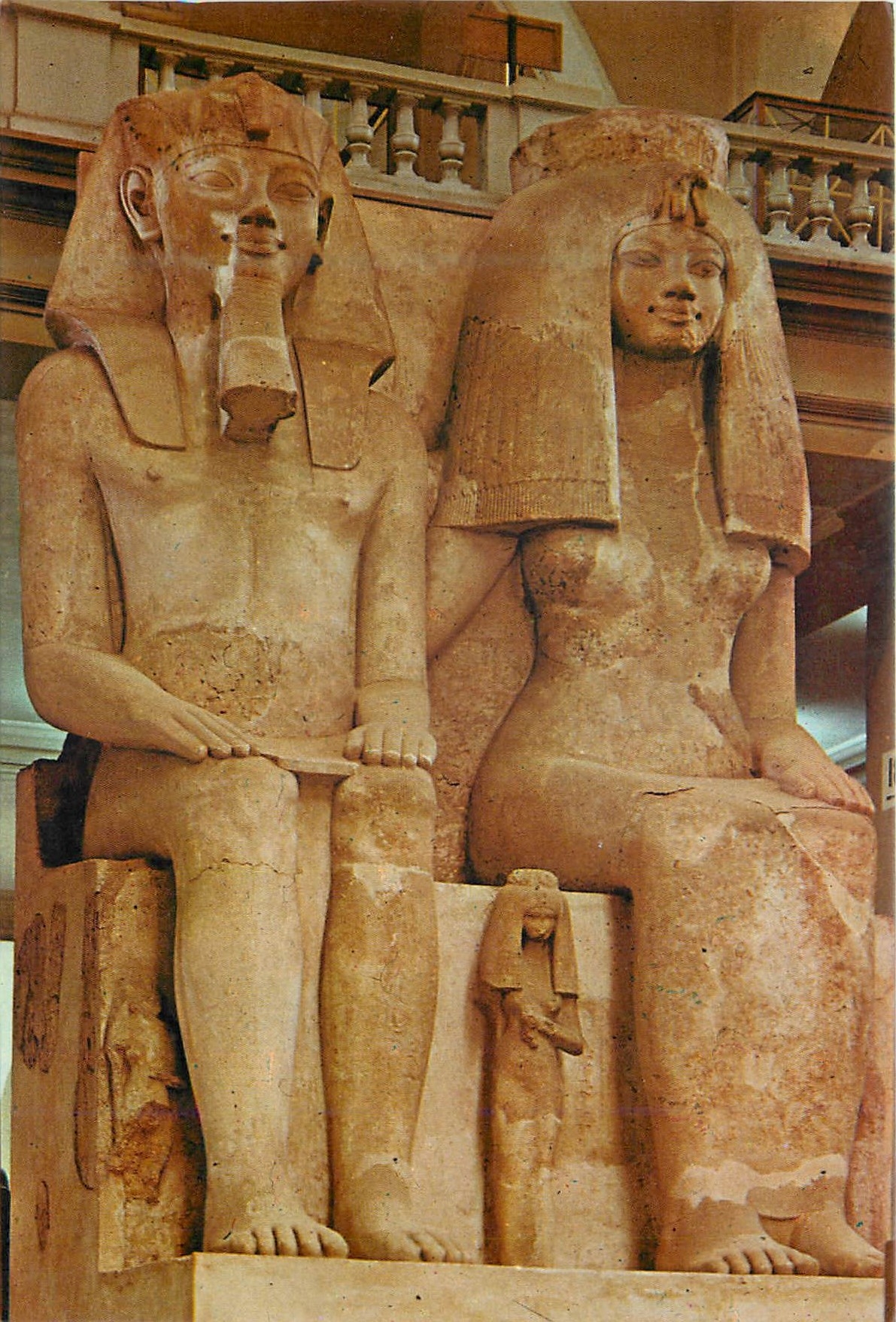 CPM The Egyptian Museum Cairo Amenophis iii and his wife Teye xviiith Dyn