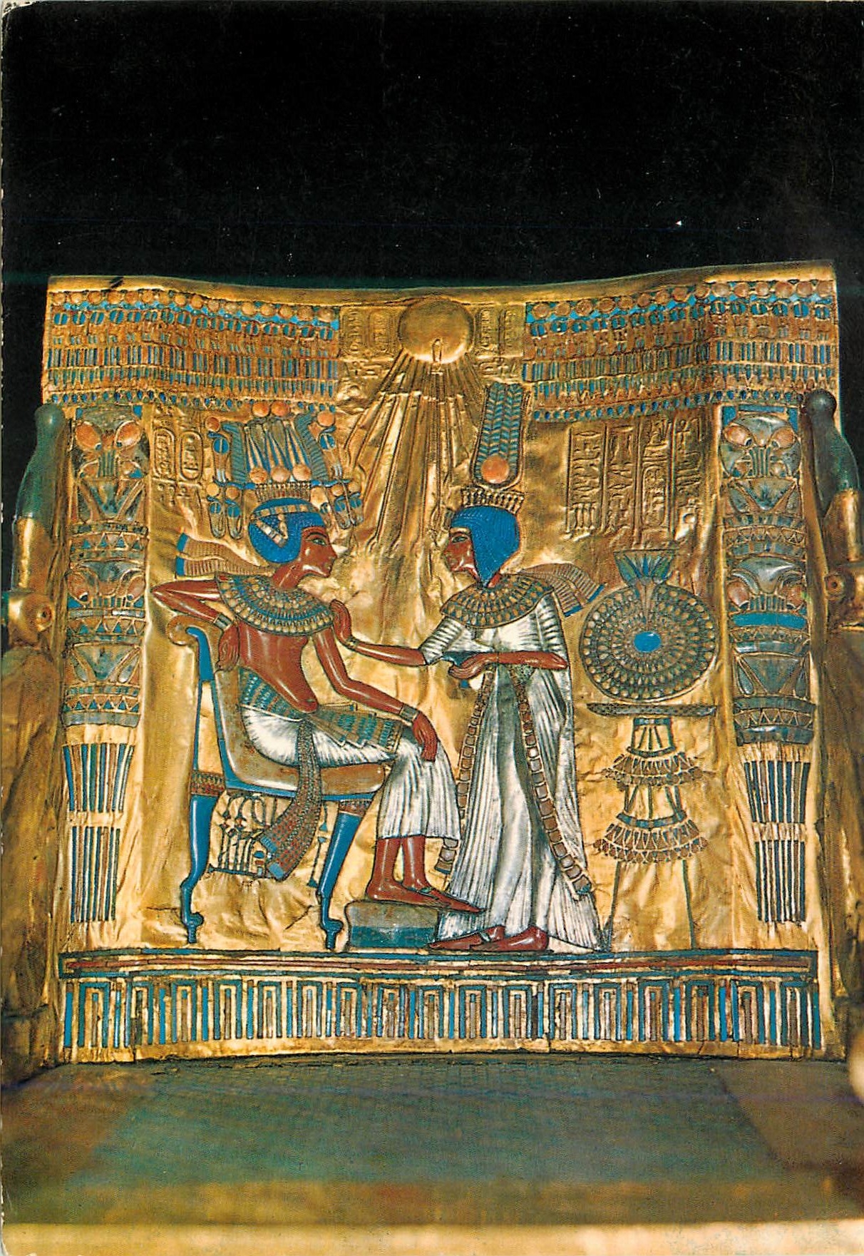 CPM The Egyptian Museum Cairo The Throne of King Tut Ankh Amun