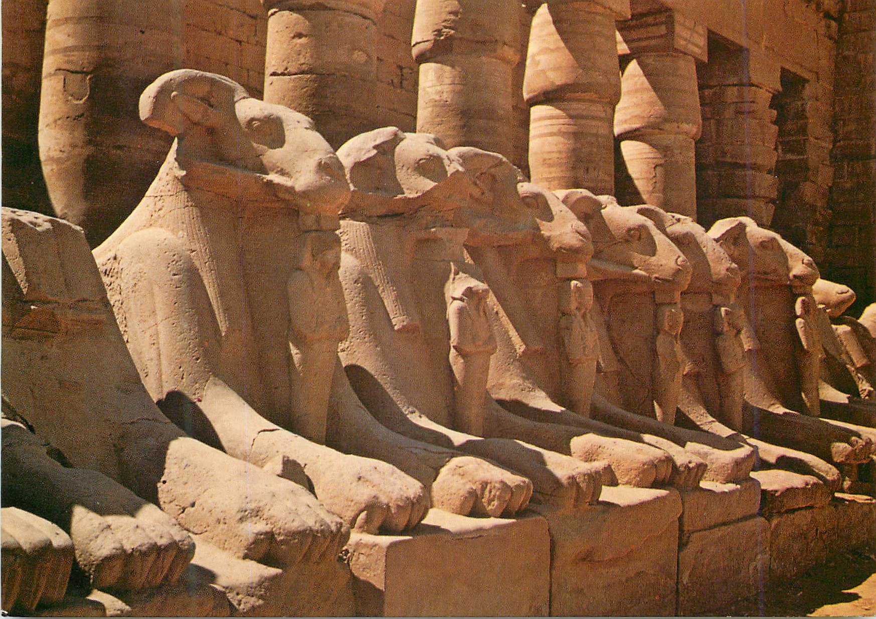 CPM Karnak The Famous sphinx avenue at Amon Temple