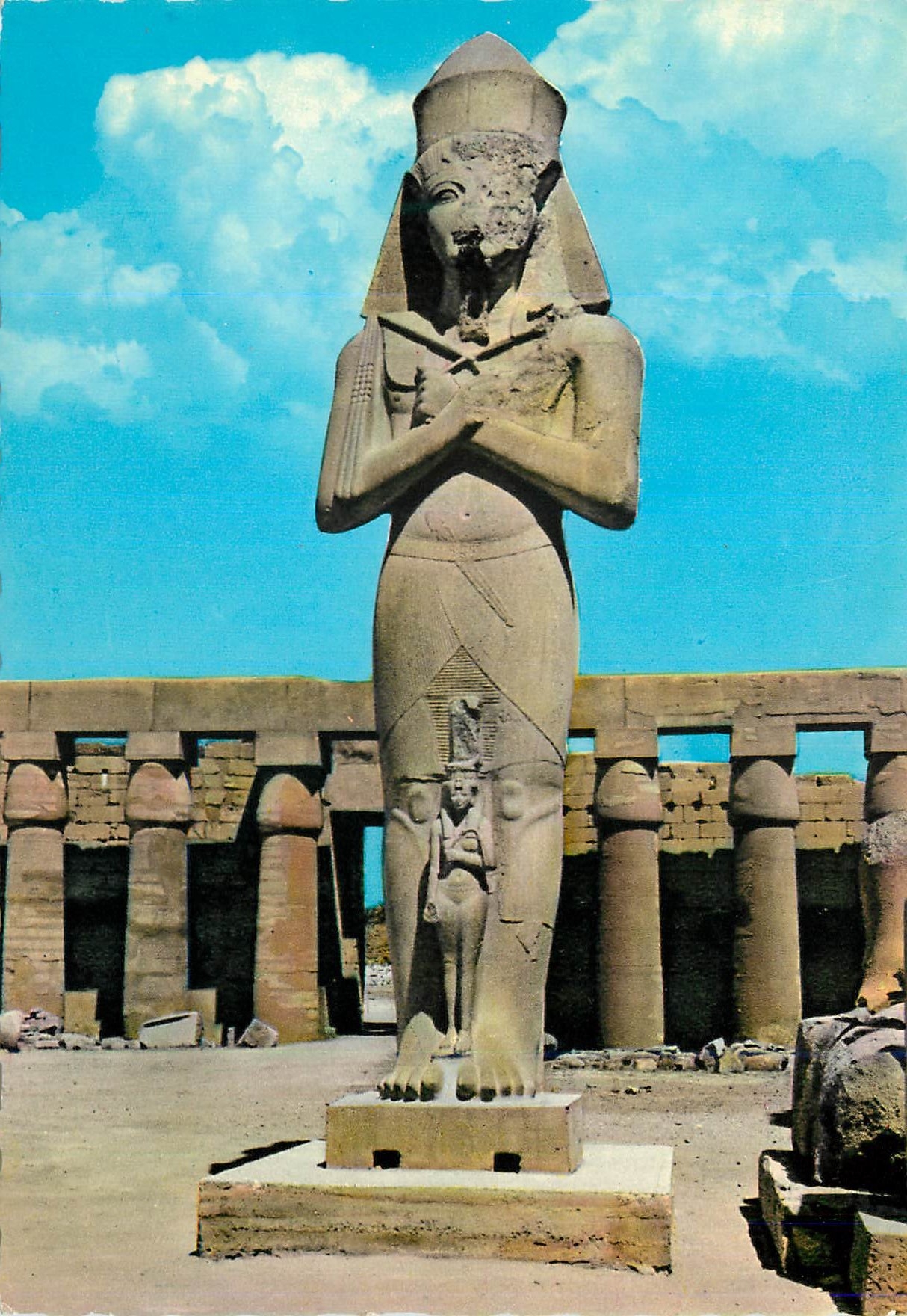 CPM Karnak Statue of Taharka and his wife