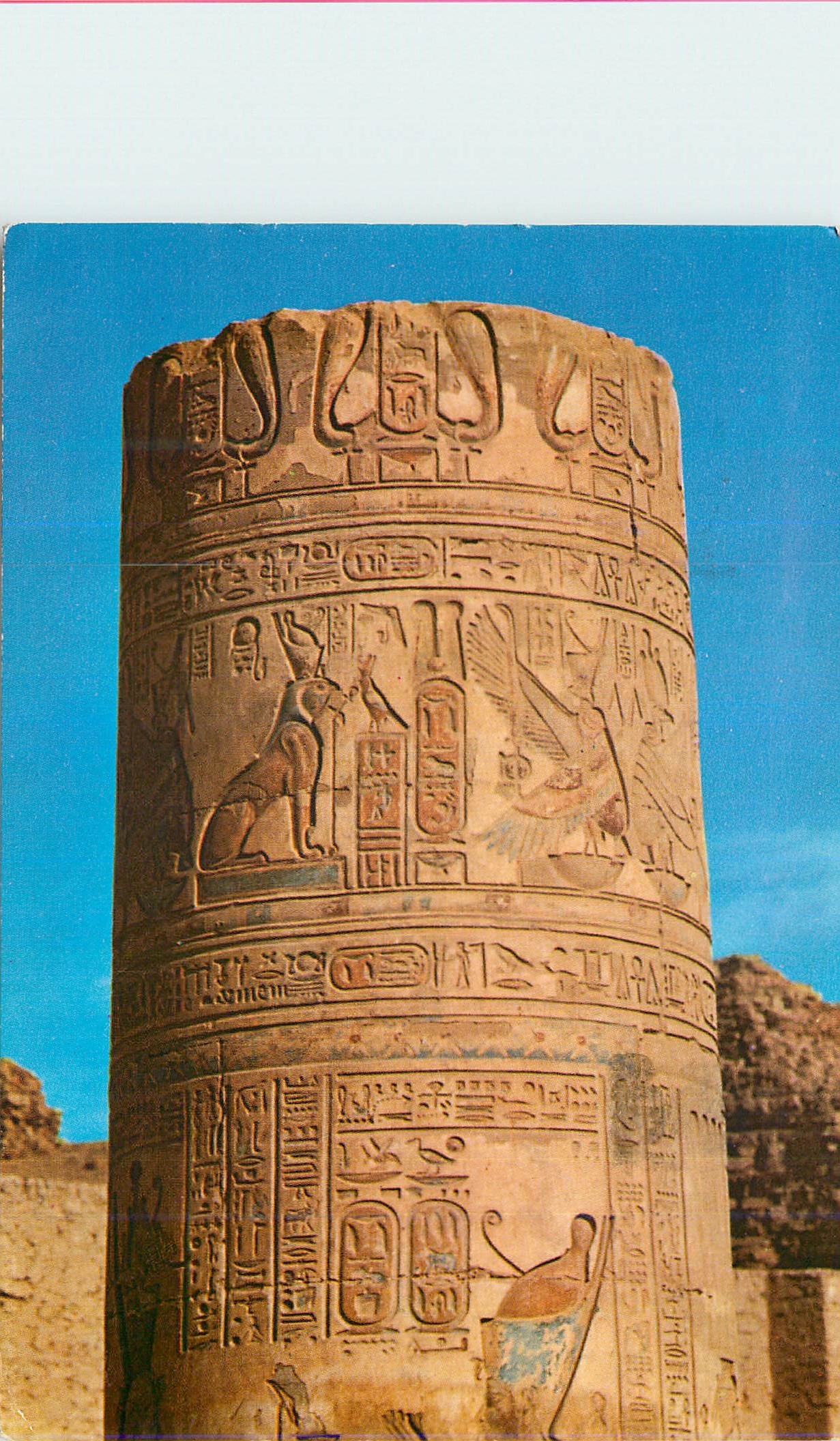 CPM Kom Ombo Details of a column from the Kom Ombo Temple