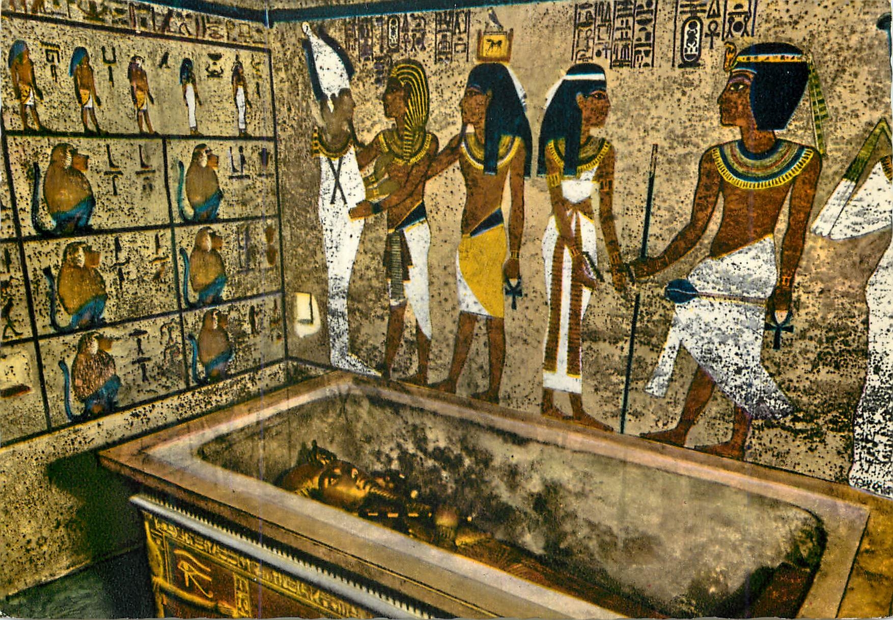CPM Thebes Burial Chamber in Tut Ankh Amens Tomb in the Valley of the Kings