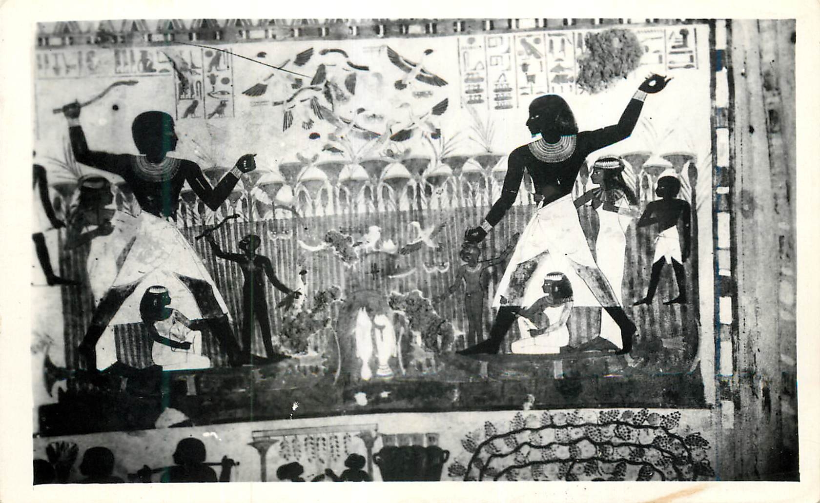 CPM Thebes Tomb of Nakhr Hunting birds and spearing Fish Painting and stucco