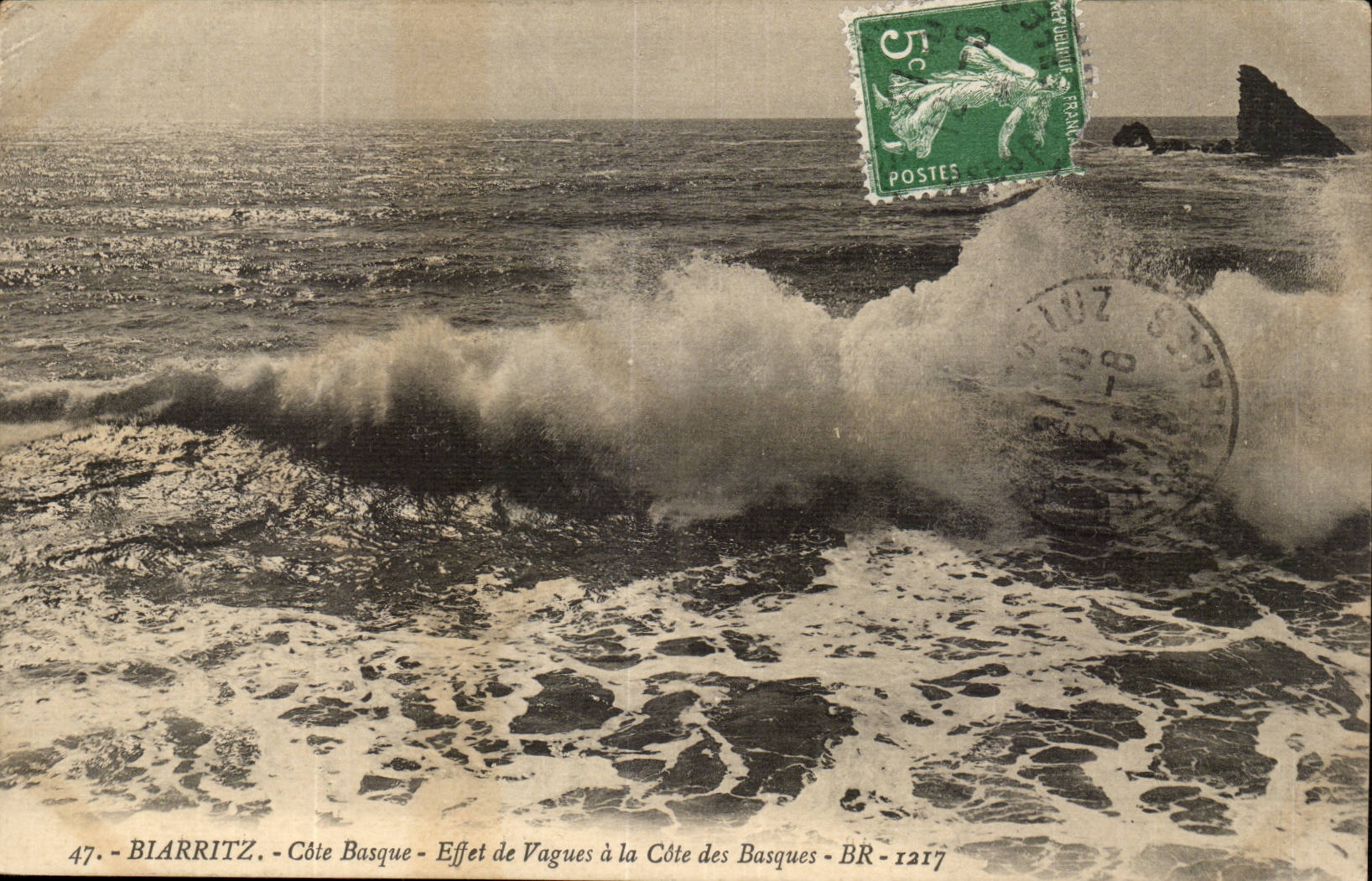 Biarritz CPA Cote Basque Effet de vagues a la cote des Basques