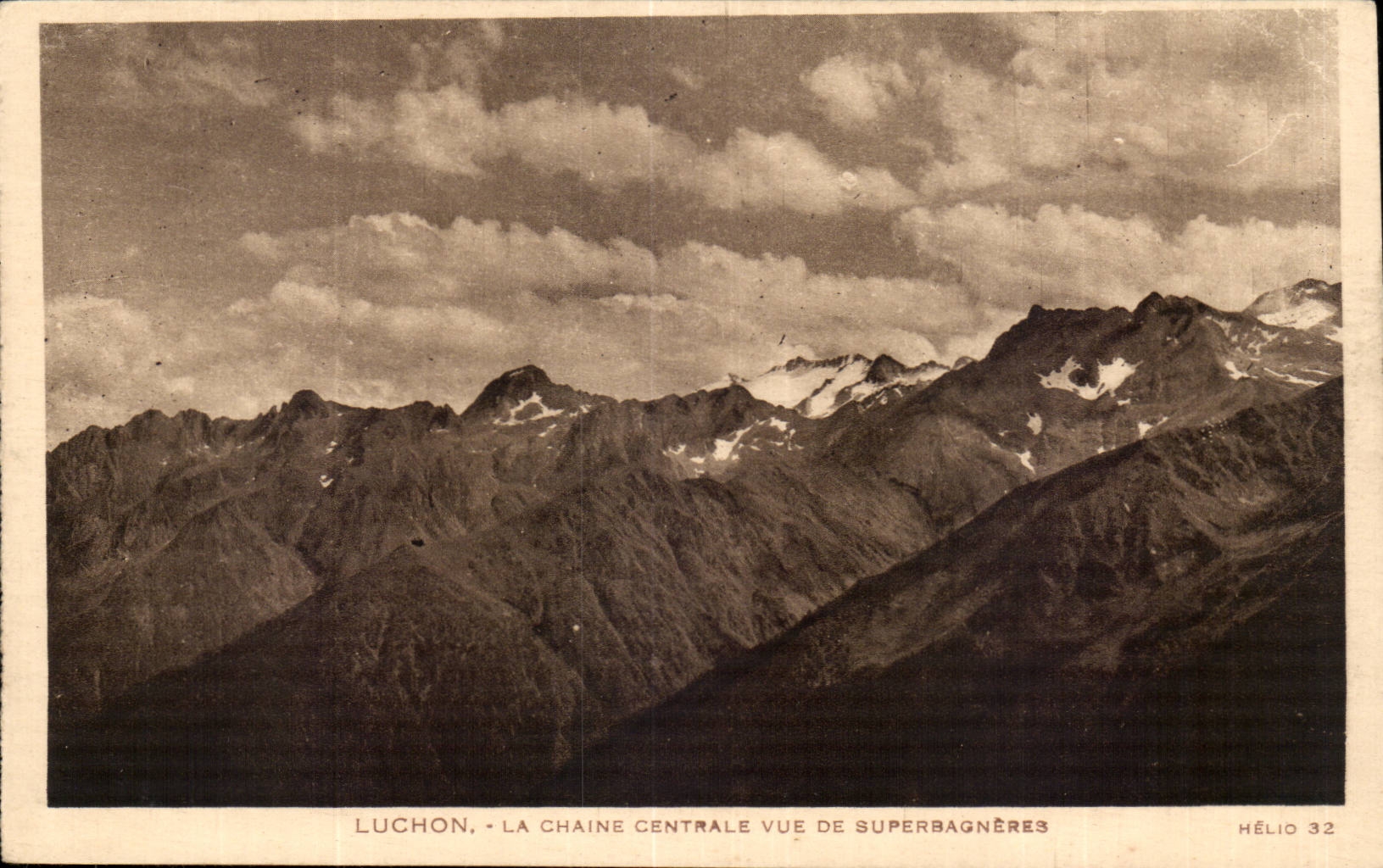 Luchon CPA the central chain seen of Superbagneres