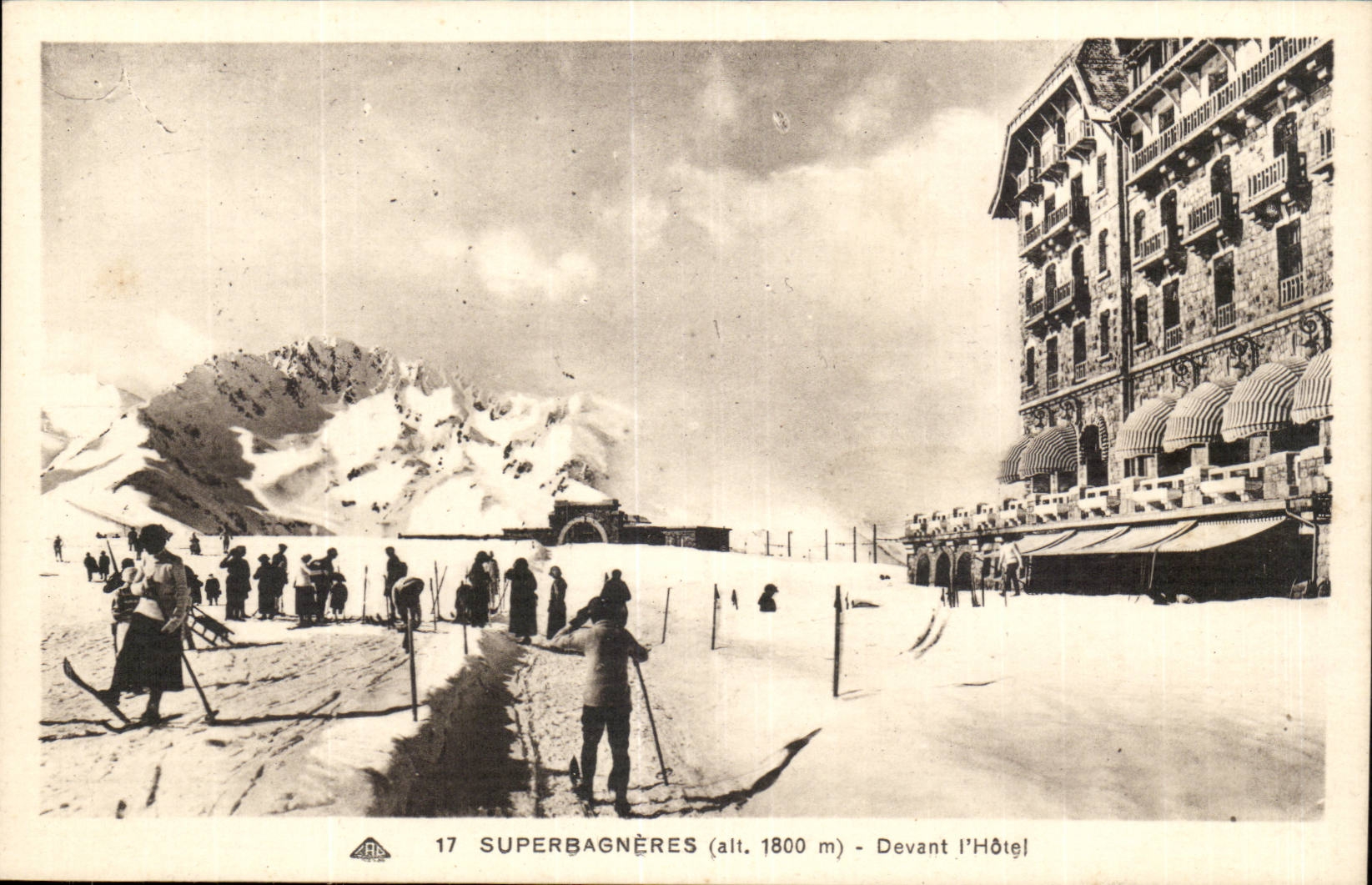 Superbagneres CPA In front of the hotel