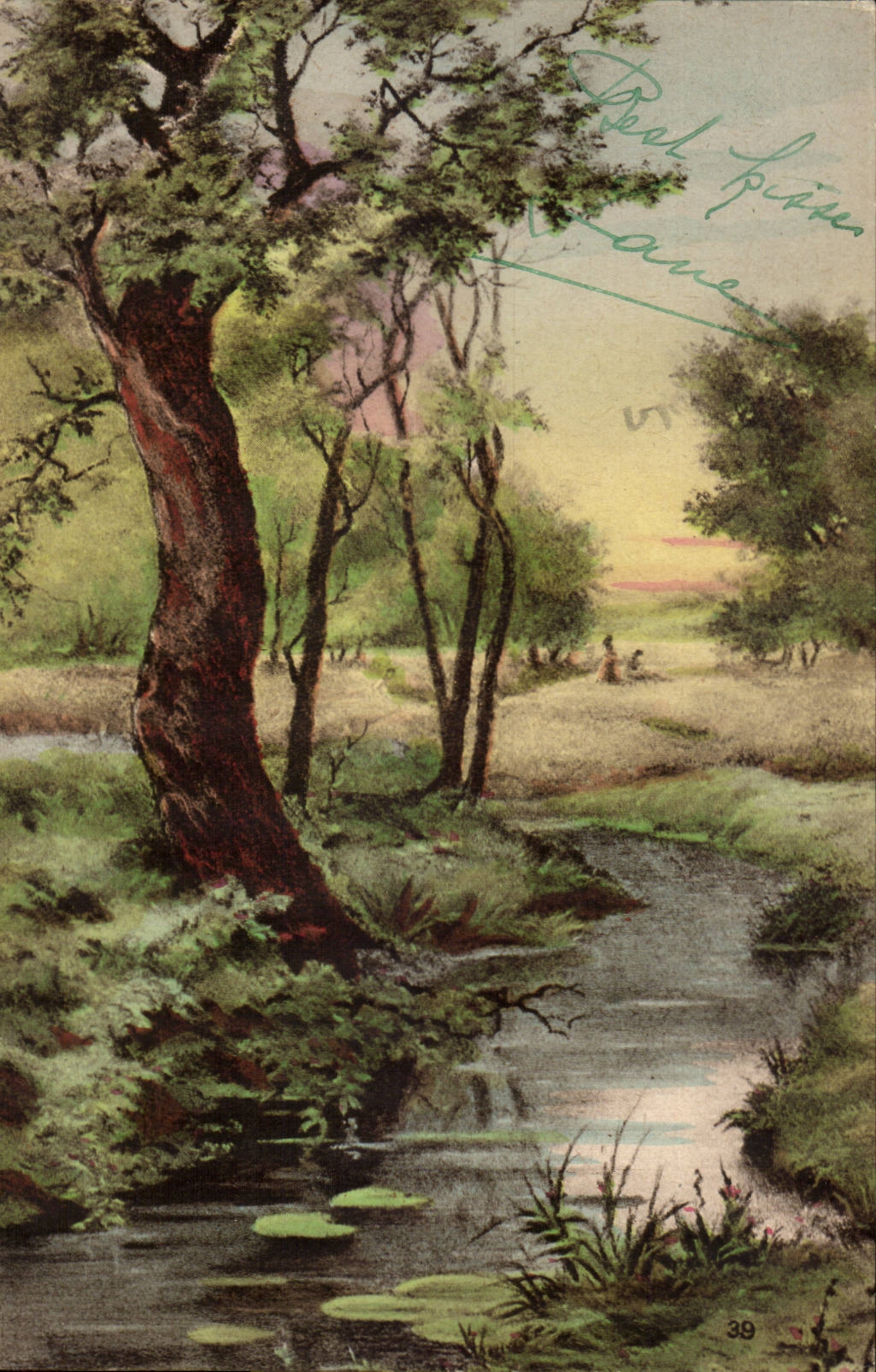 CPA Phantasie-Landschaft