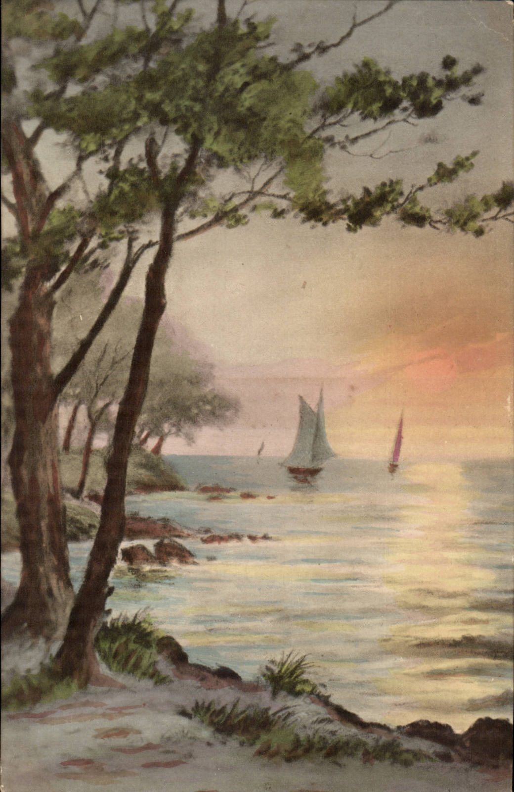 CPA Phantasie-Landschaft