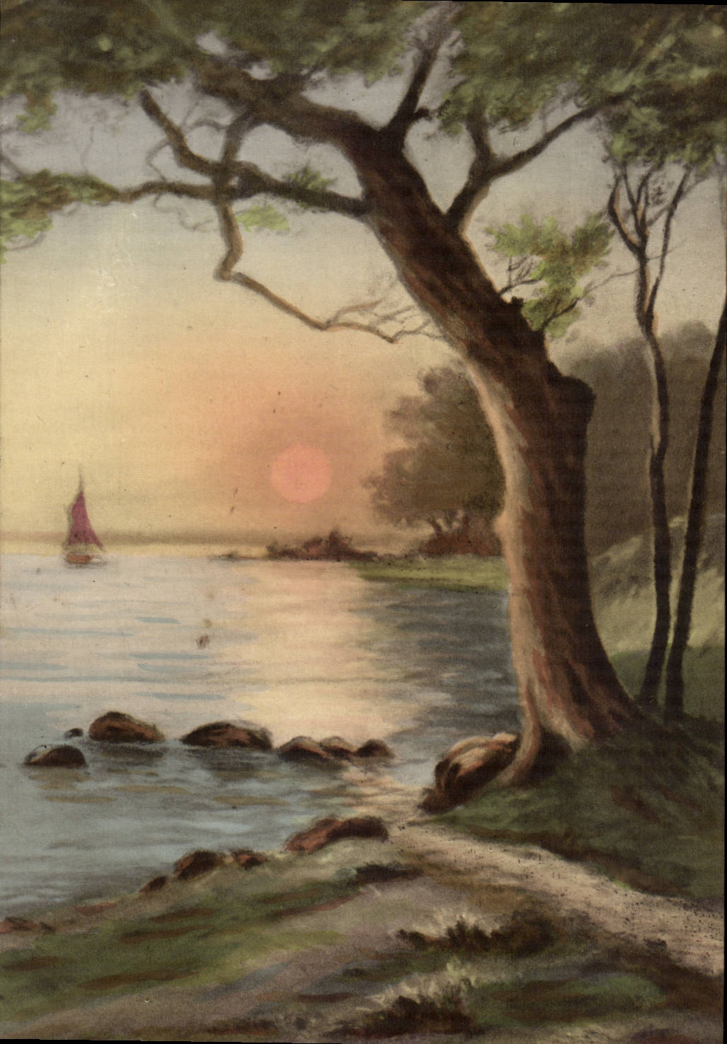 CPA Phantasie-Landschaft