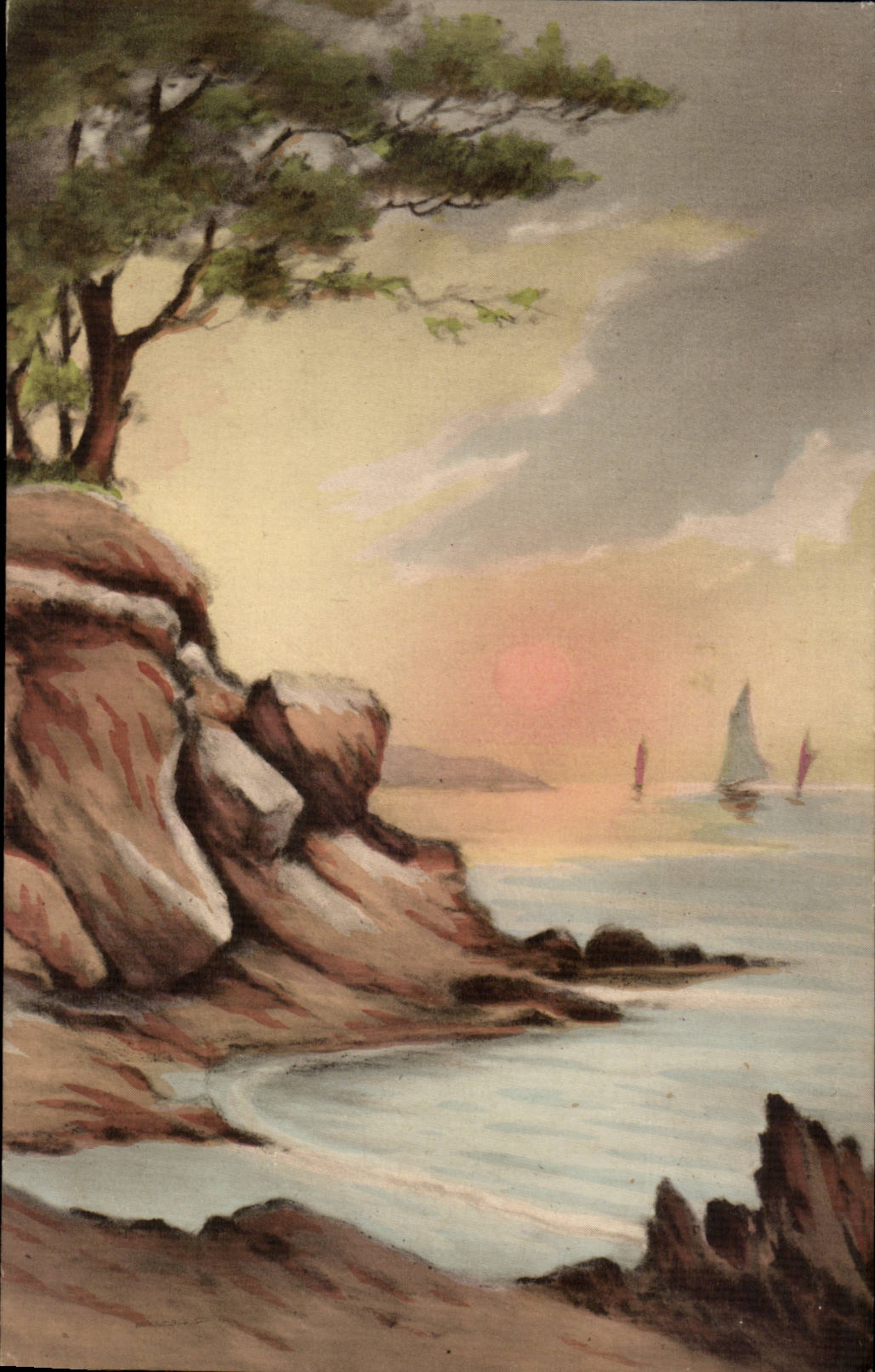 CPA Phantasie-Landschaft