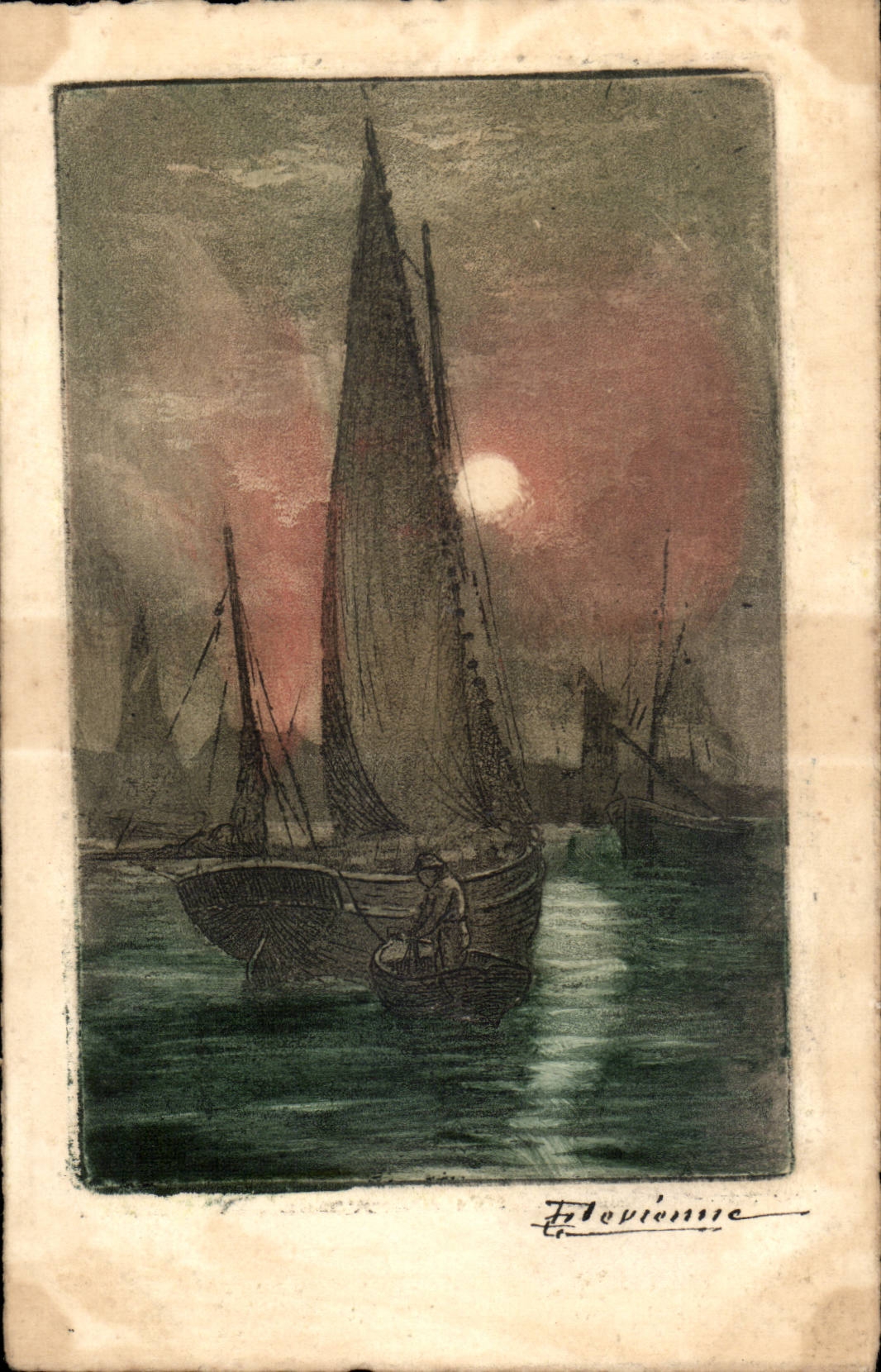 CPA Fantasy Illustrator Boat