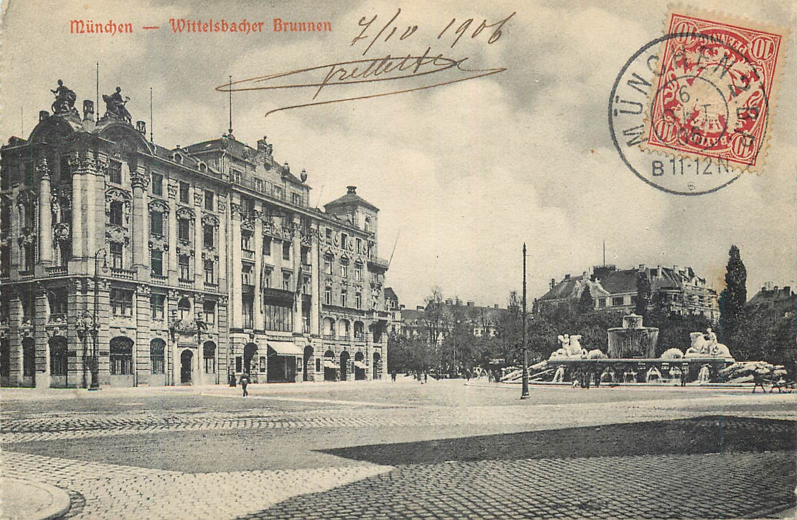 CPA Munchen Wittelsbadjer Brunnen