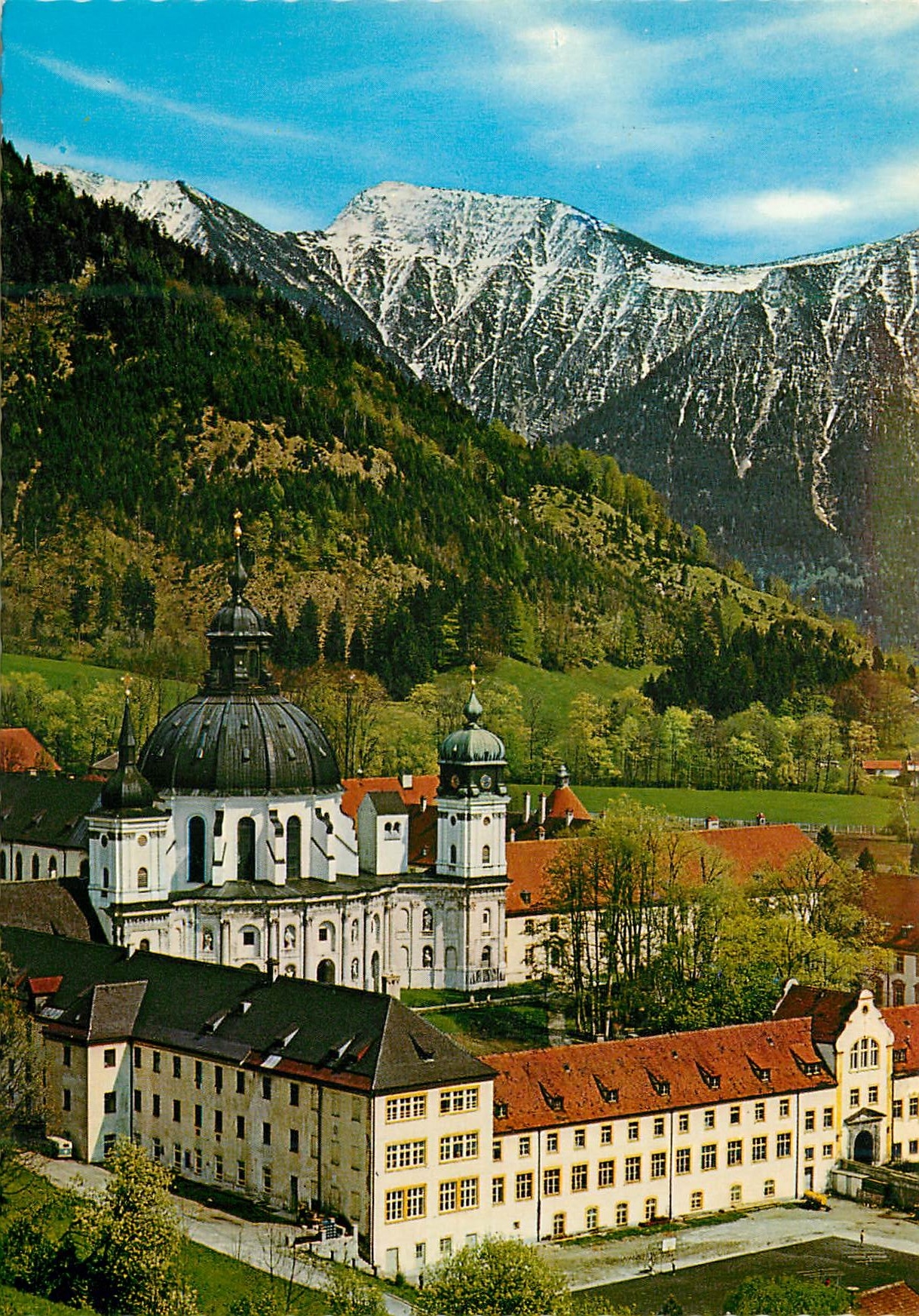 CPM Benediktinerklotter Ettal Oberbayern von Kaiser Ludwig dem Bayer gegrundet gegen Estergebirge