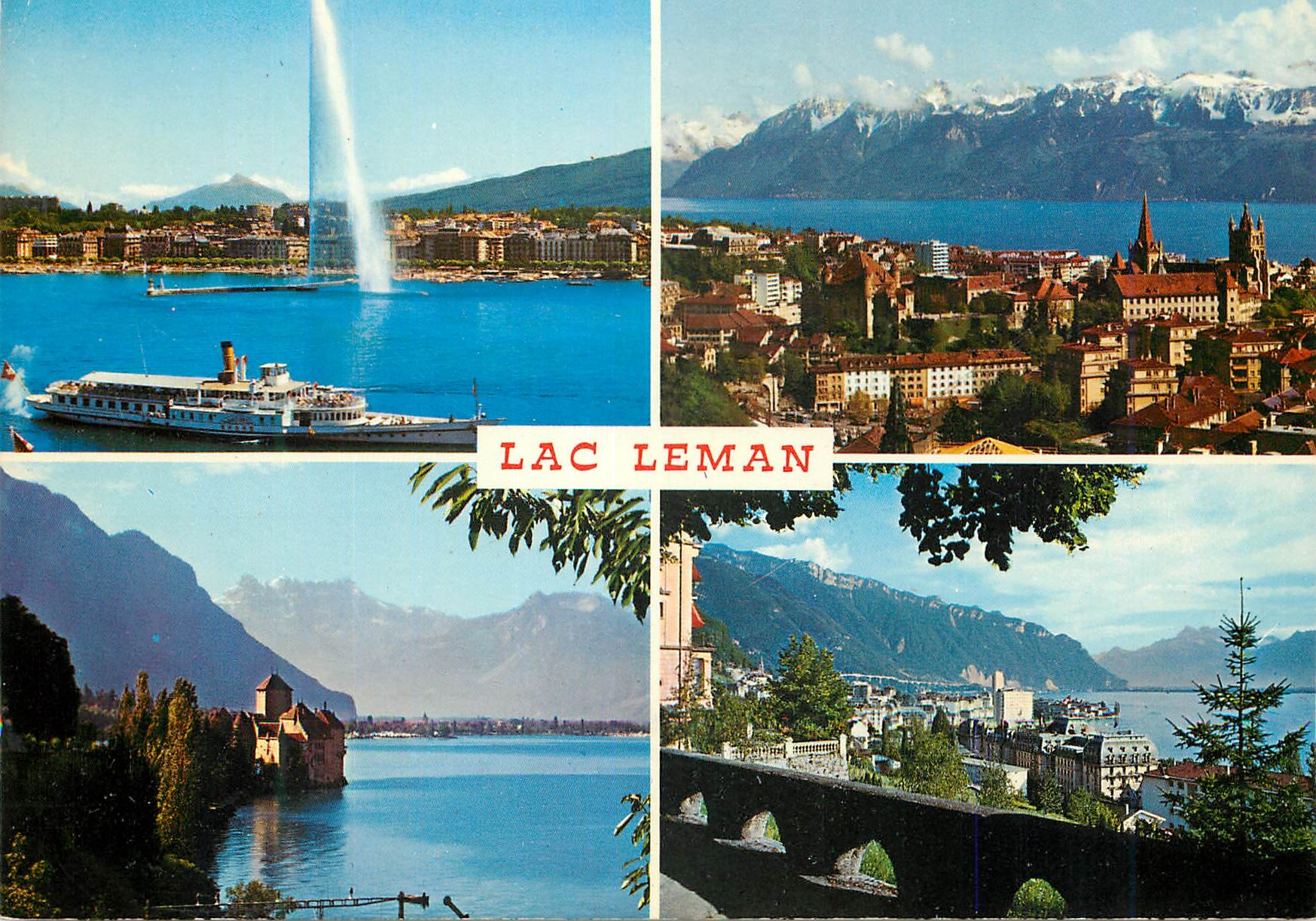 CPM Lac Leman Geneve Lausanne chateau de chillon Montreux