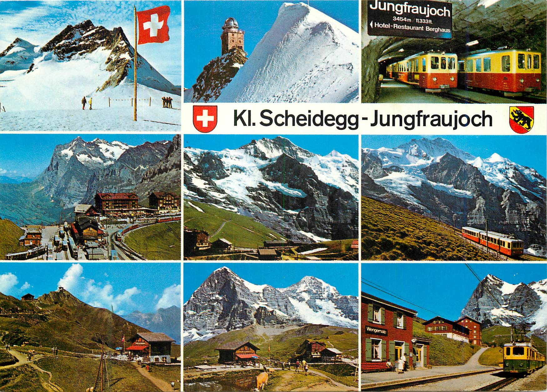CPM Kl Scheidegg Jungfraujoch 2061 m 3454 m die jungfrau sphinx 3573 m jungfraubahn Train