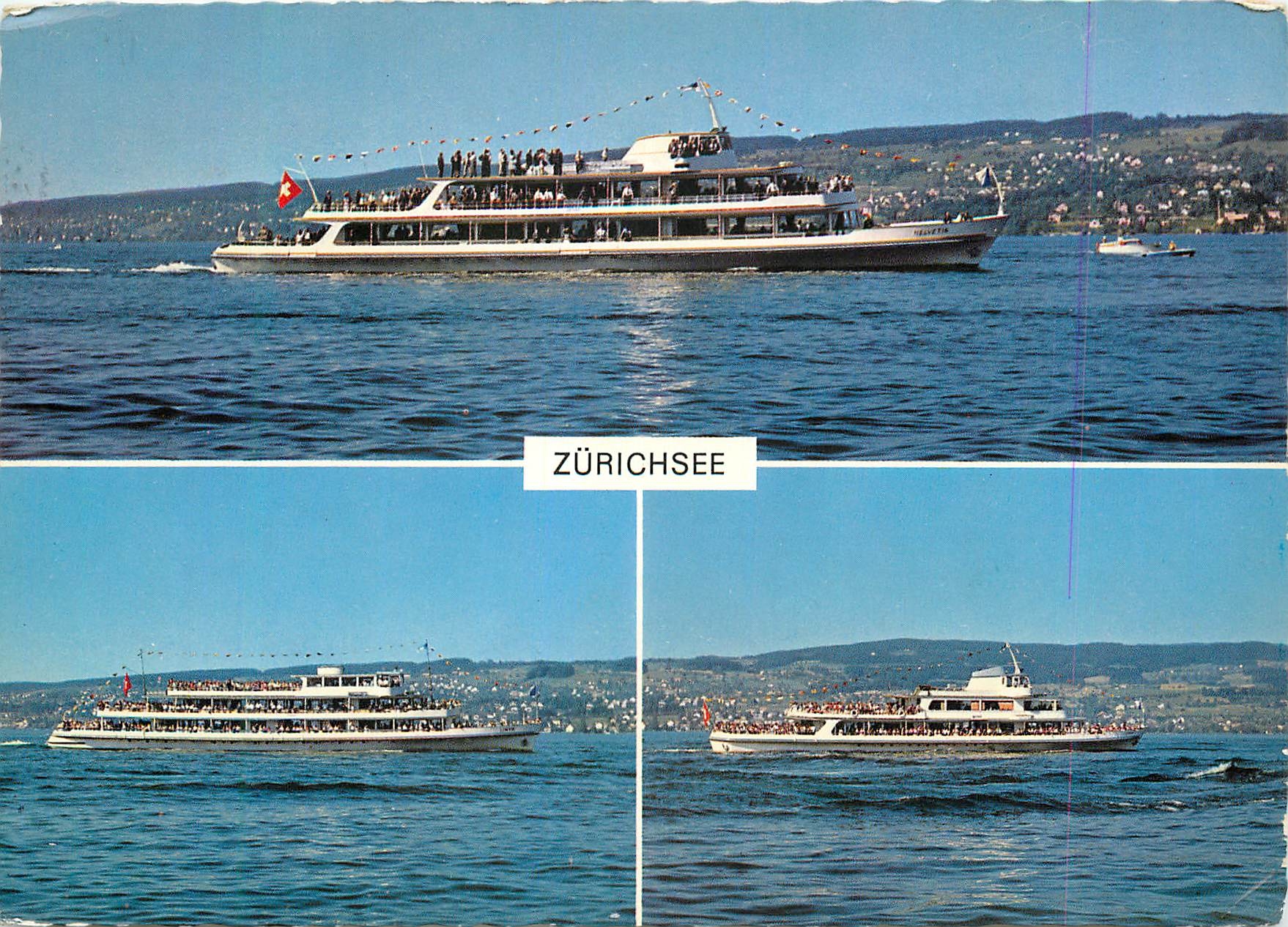 CPM Zurichsee motorschiffe helvetia linth und limmat Bateaux