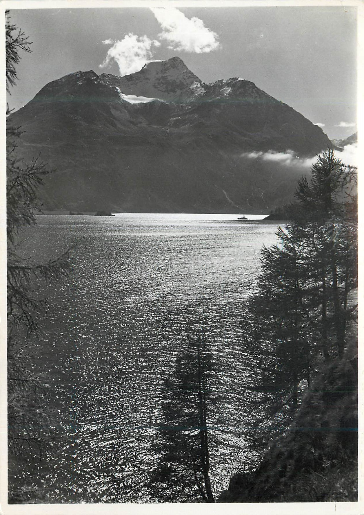 CPM Sonnenglitzern im silsersee blick auf piz della margna