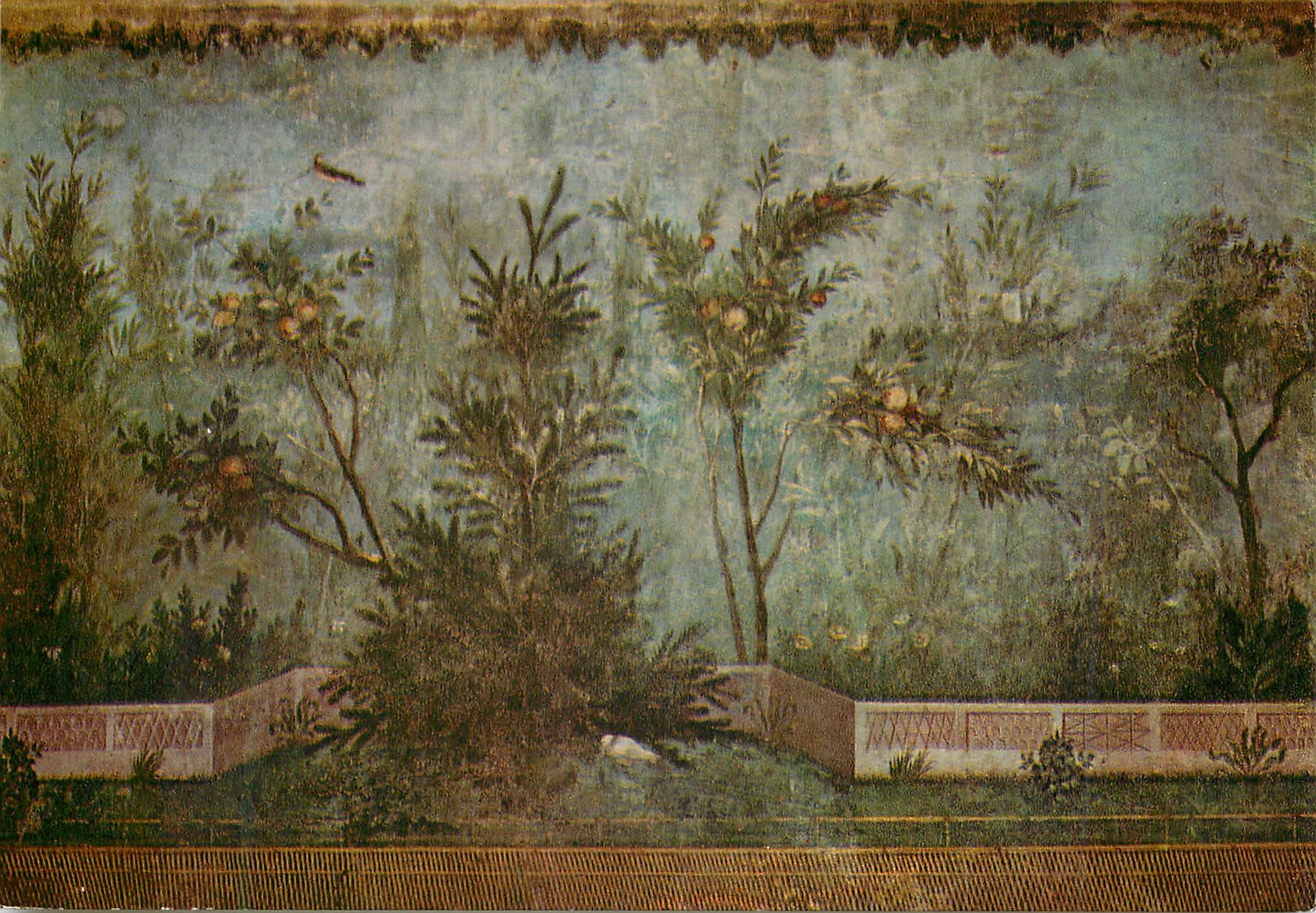 CPM Roma detail d'une salle de la villa de livie detail (musee national romain)