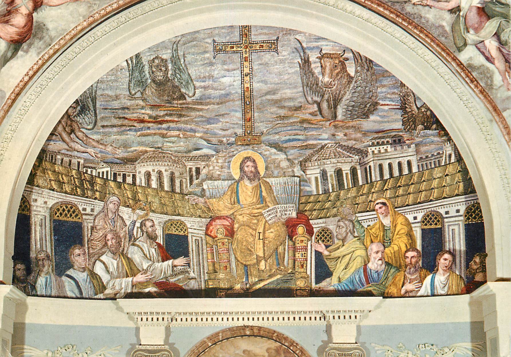 CPM Roma eglise de st pudentienne le mosaique de l'abside (IVe s)