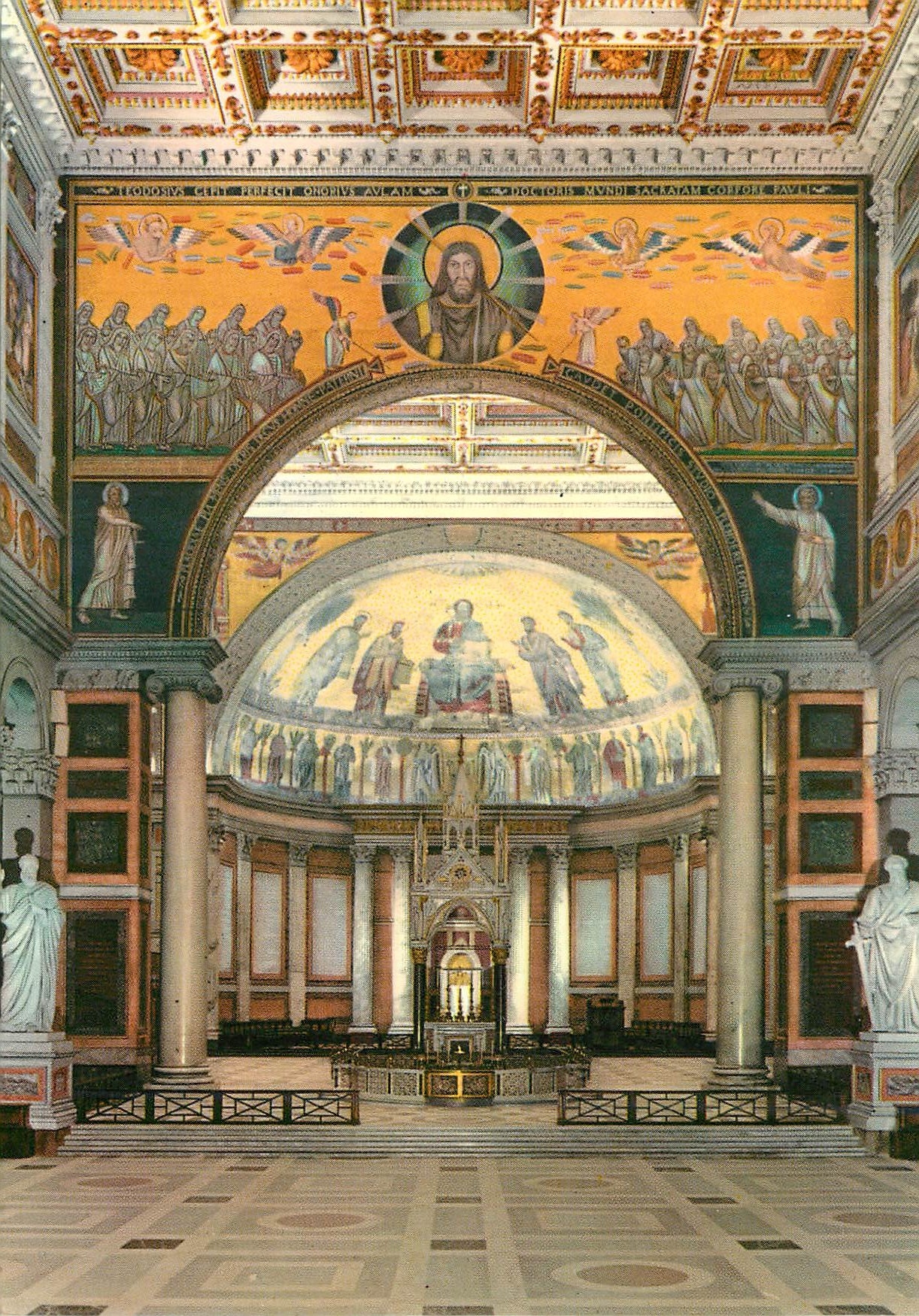 CPM Roma basilica di s paolo areo trionfale di galla placidia
