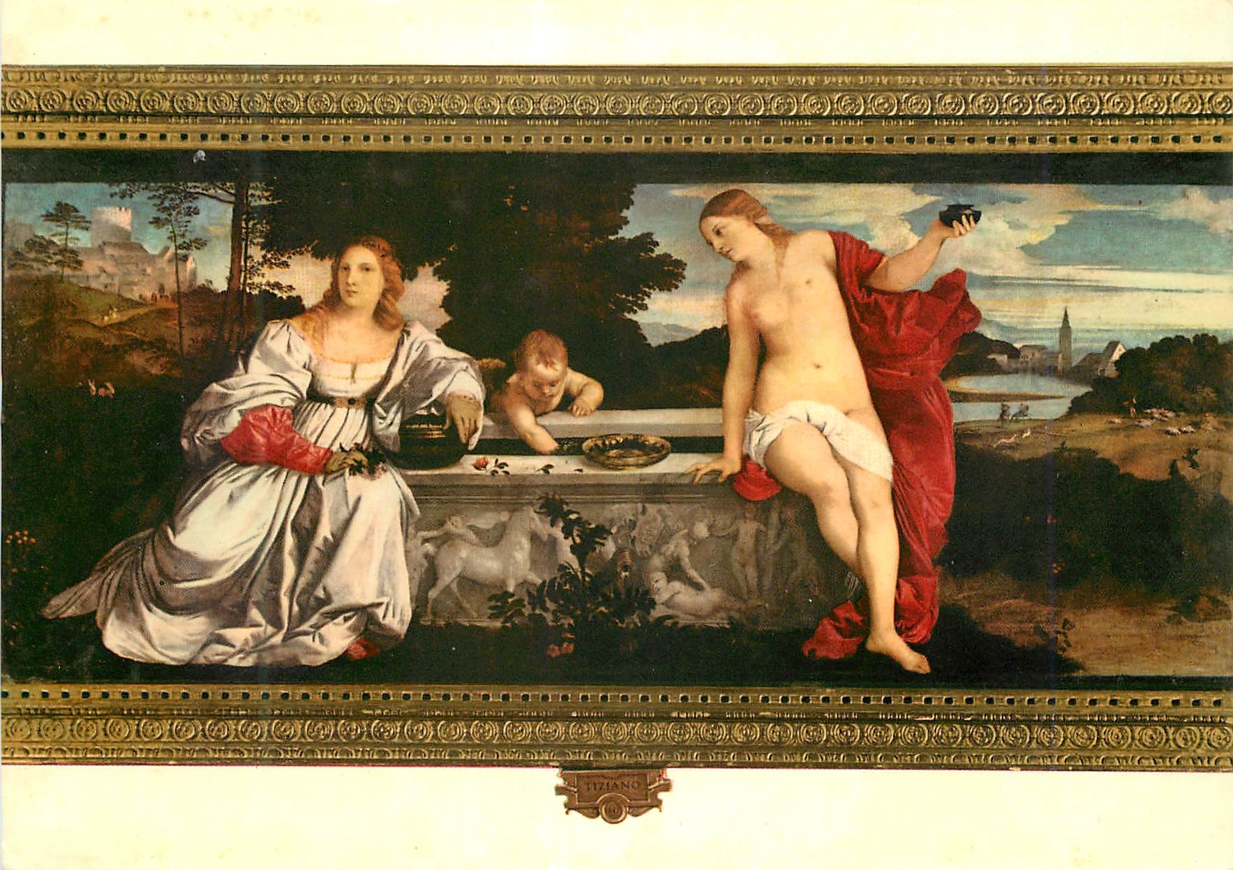 CPM Roma galleria borghese tiziano (1477 1576) amour sacre et amour profane