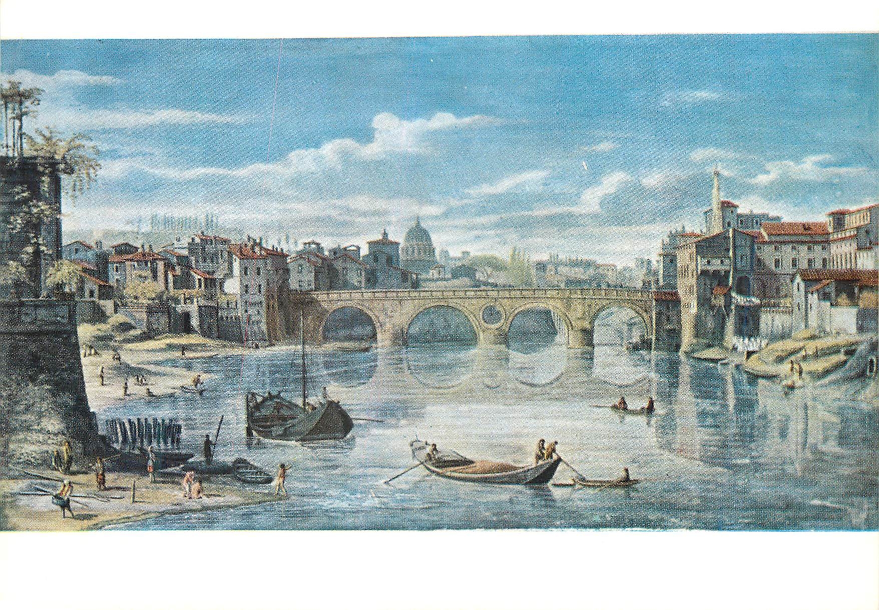 CPM Roma pinacoteca capitolina ponte sisto (gaspare van wittel)