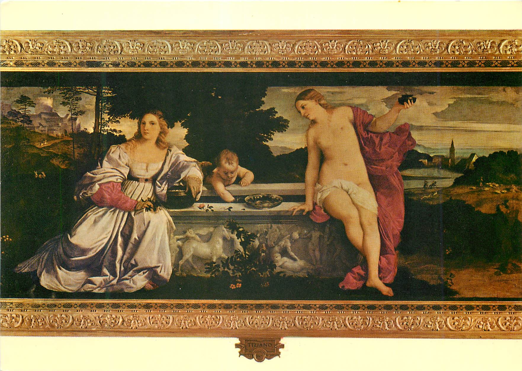 CPM Roma galleria borghese amour sacre et amour profane