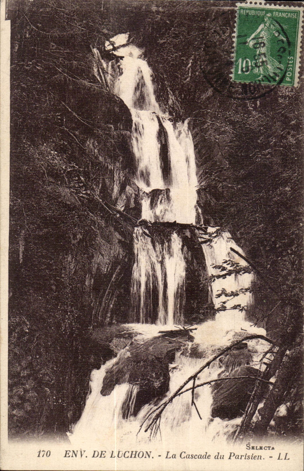 Surroundings of Luchon CPA the cascade of the Parisian one
