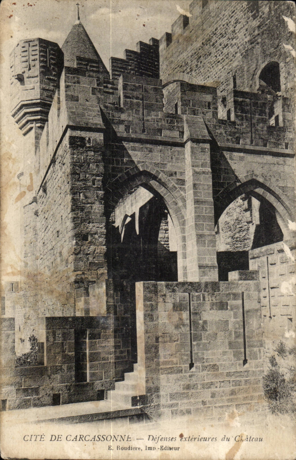 Cite de Carcassonne CPA Defense external of the castle