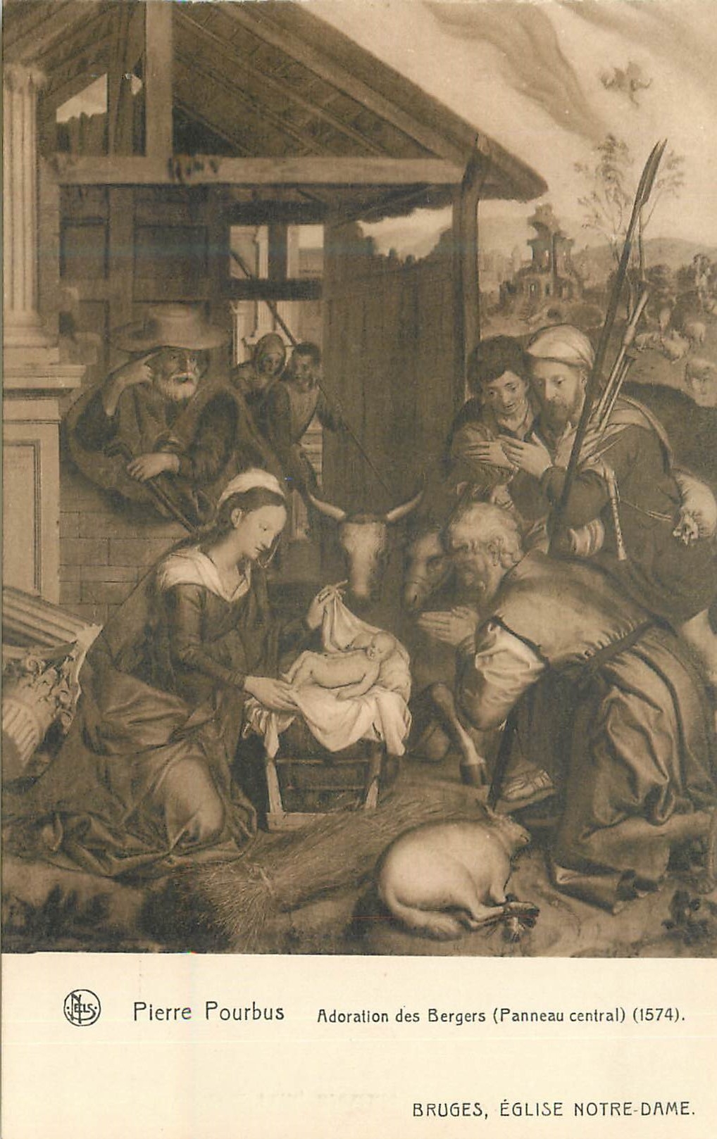 CPM Pierre Pourbus Adoration des Bergers Bruges Eglise Notre Dame